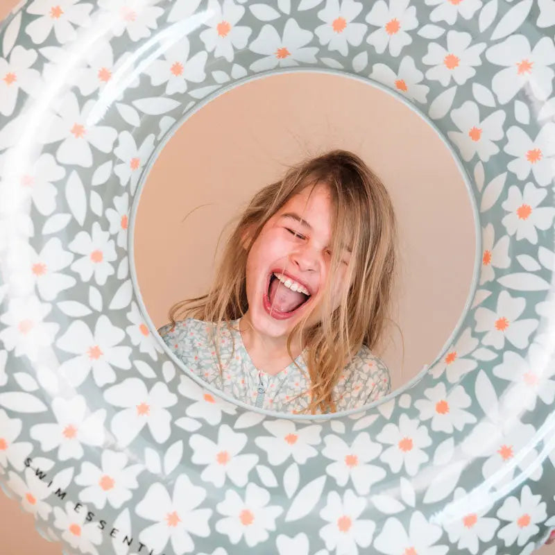 Swim Essentials | Inflatable Swim Ring - Florish Green, 90cm