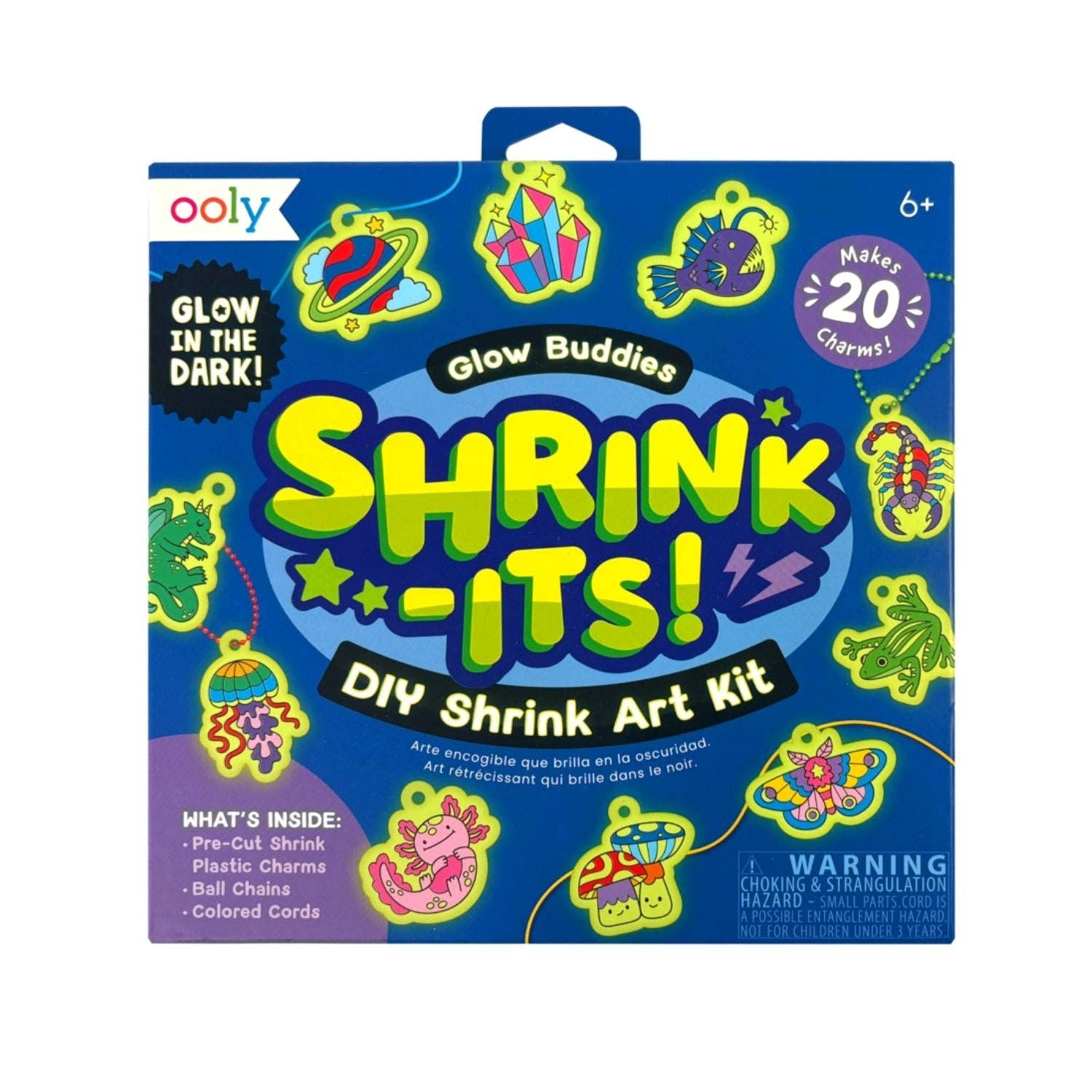 Ooly | Shrink-Its! DIY Shrink Art Kit - Glow-in-the-Dark Buddies