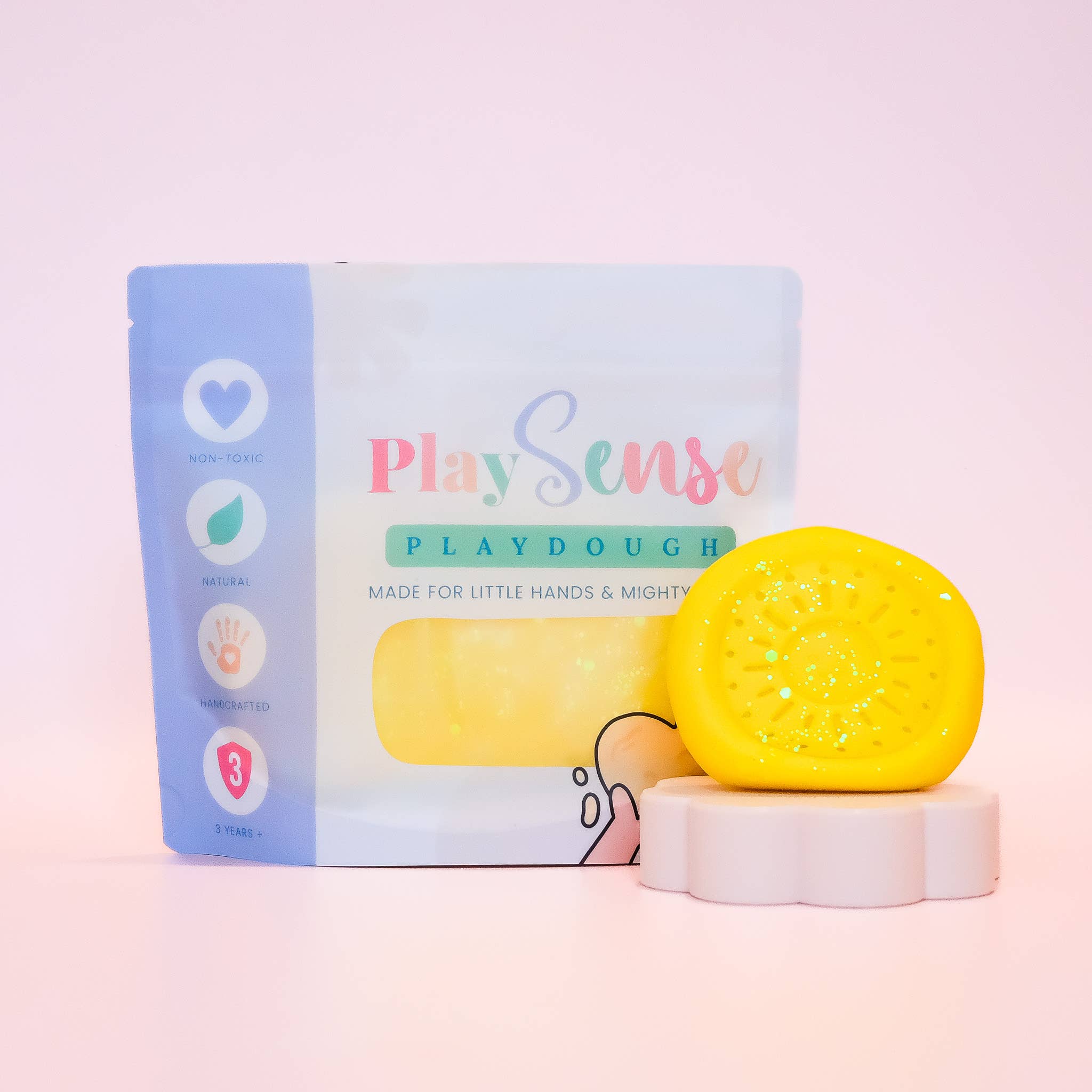 Play Sense | Dough - Glitter Yellow (Banana Paddlepop Scented)