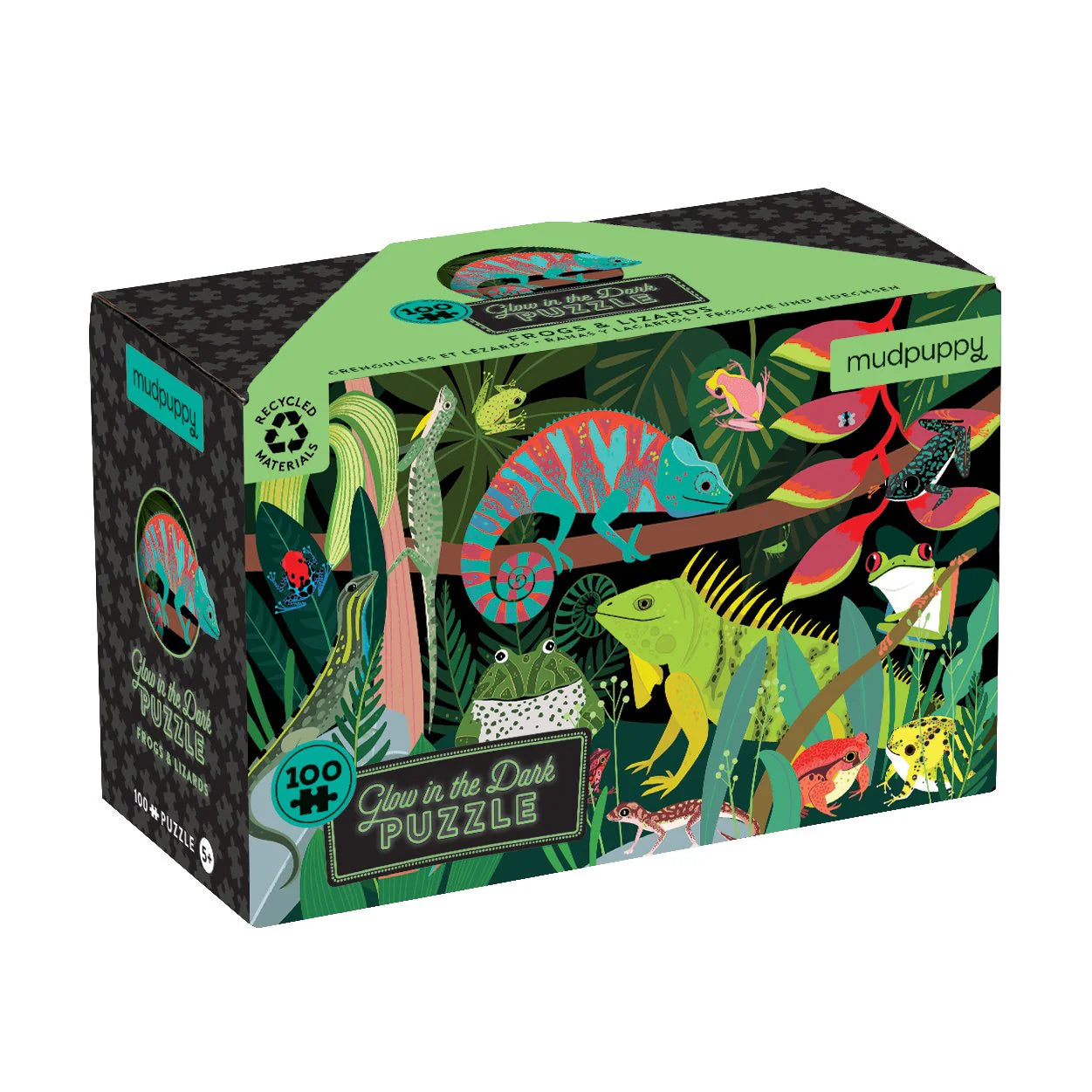 Mud Puppy | 100pc Glow in the Dark Puzzle - Frogs & Lizards