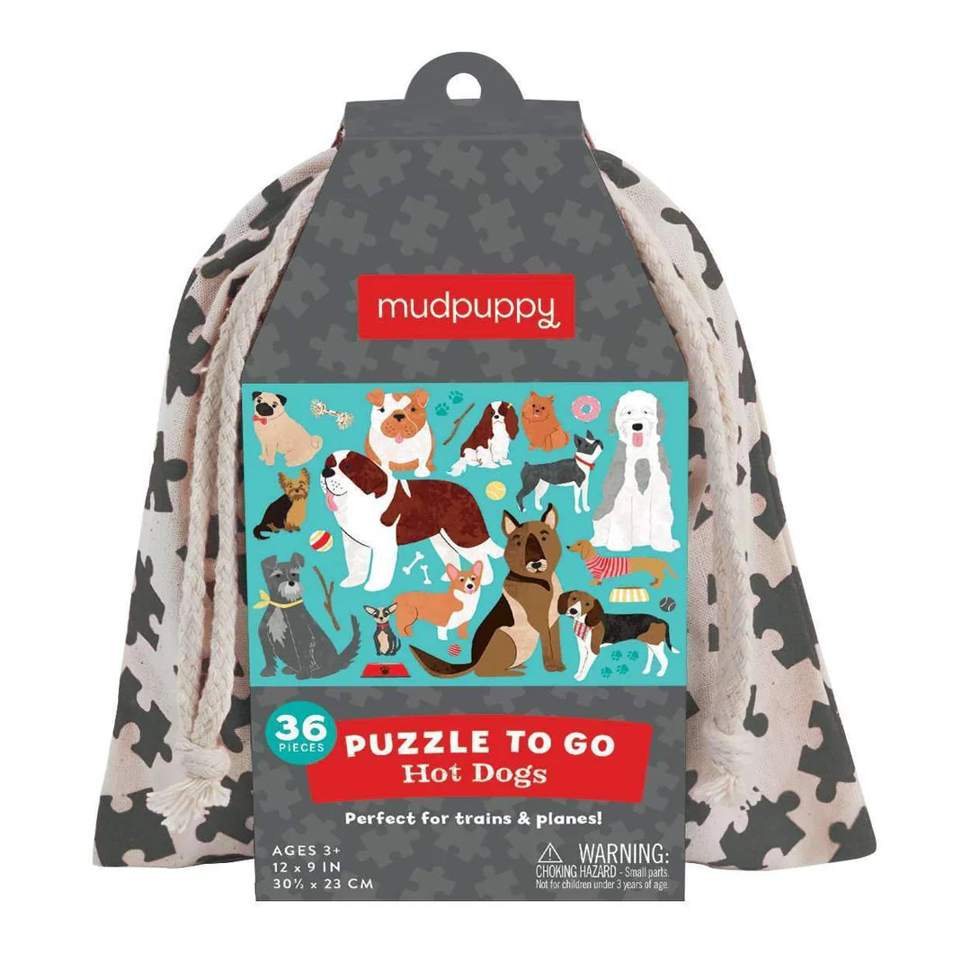Mud Puppy | 36pc Puzzle to Go - Hot Dogs
