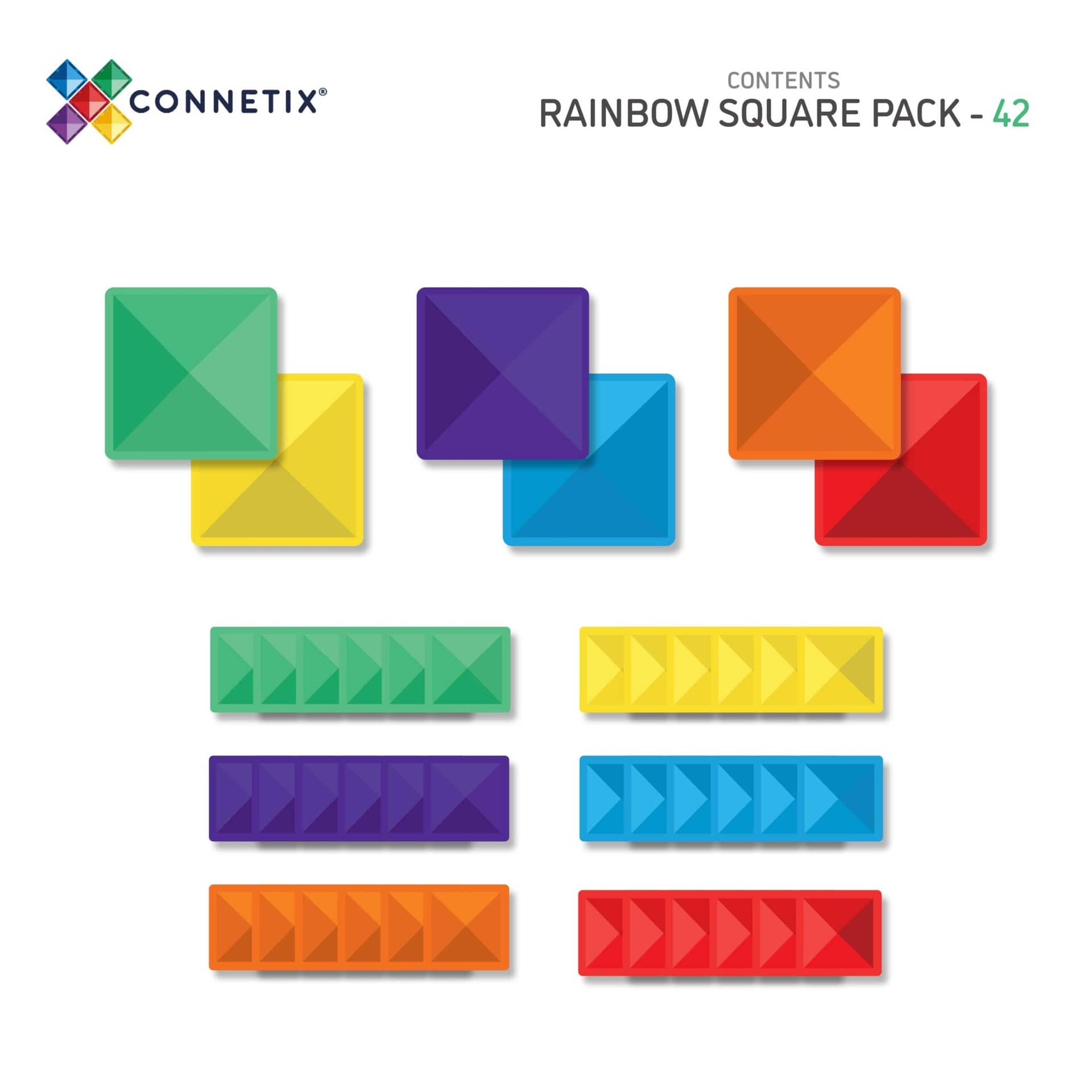 Connetix | Rainbow Square Pack - 42pc