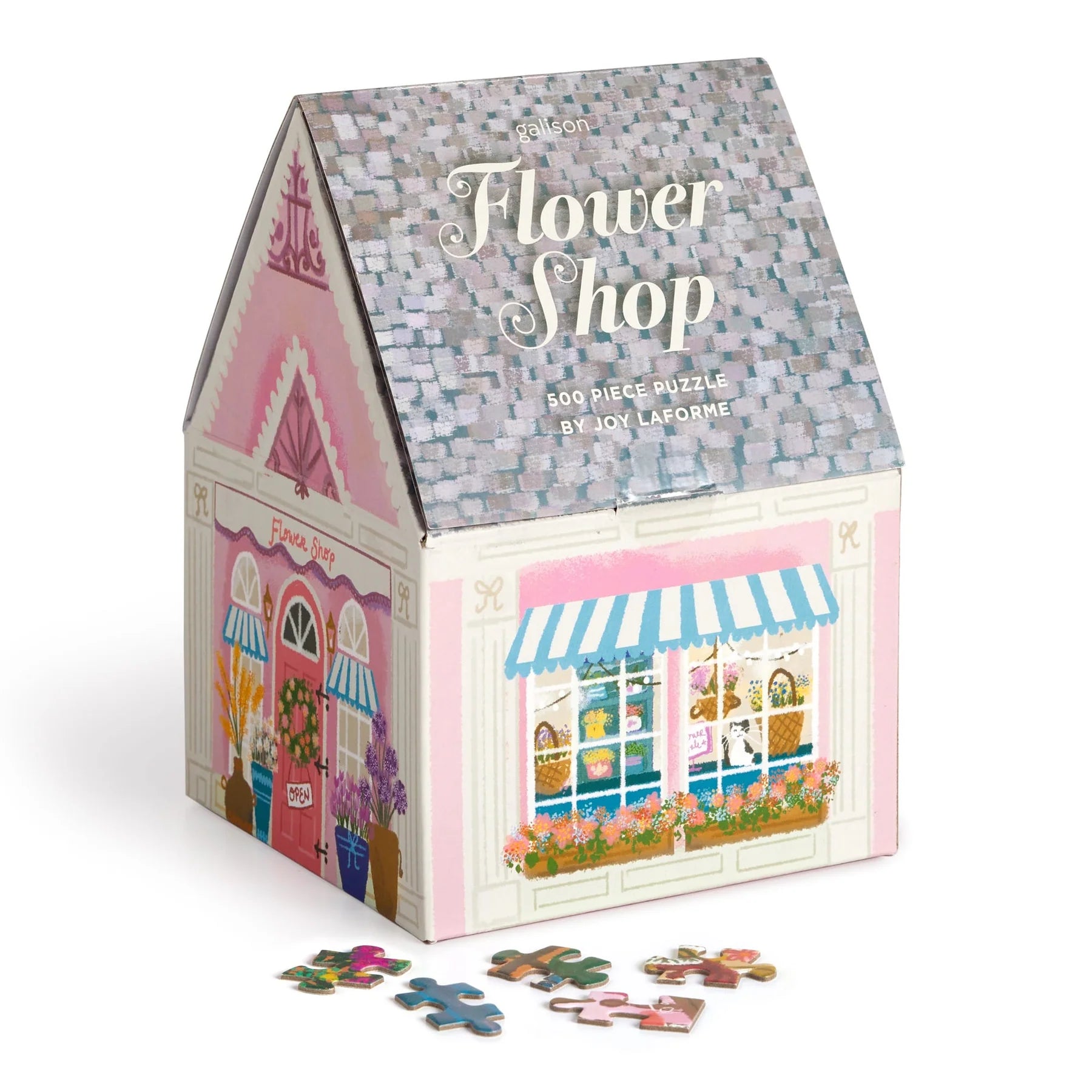 Galison | 500pc Puzzle - Joy Laforme Flower Shop House