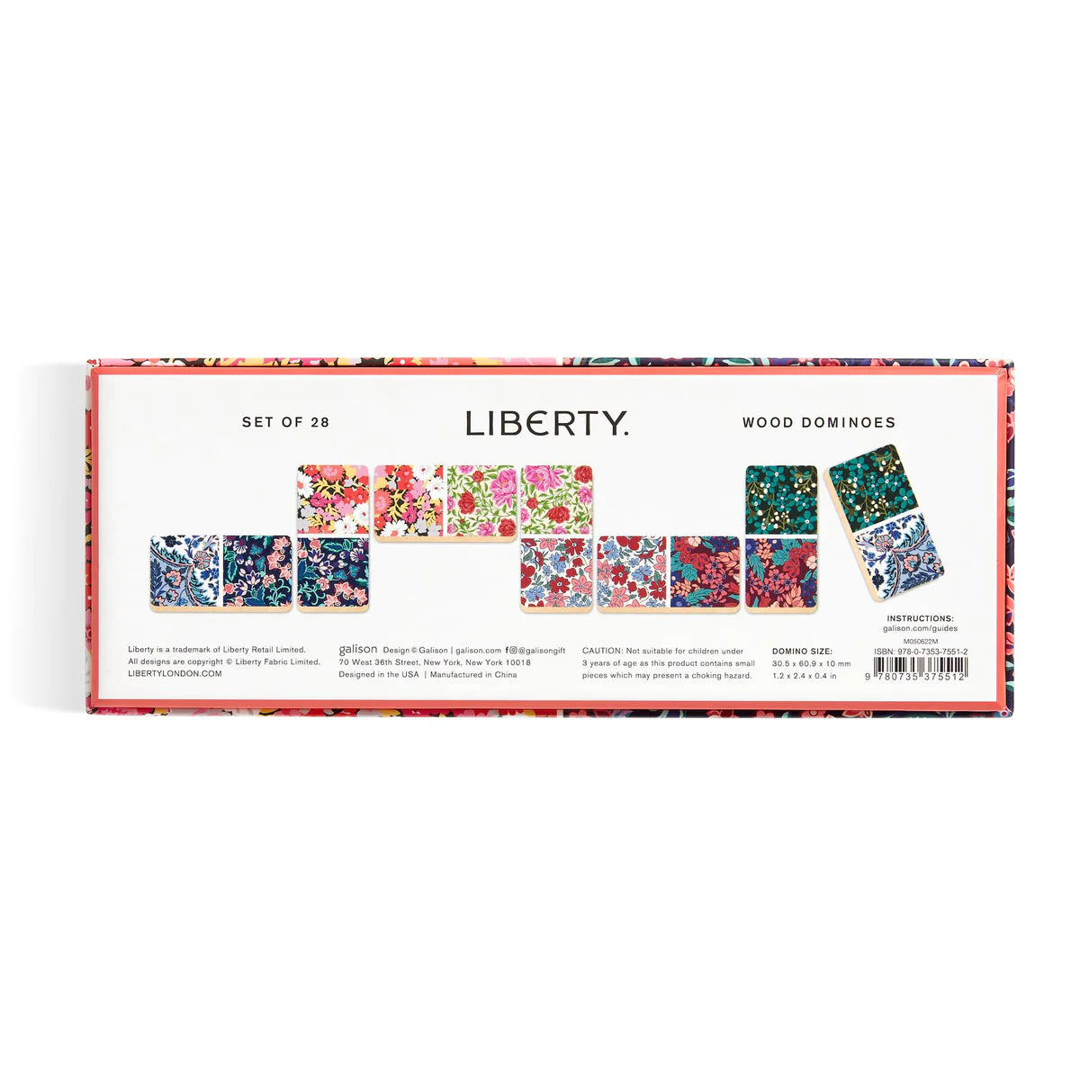 Galison | Liberty Floral Wooden Domino Set