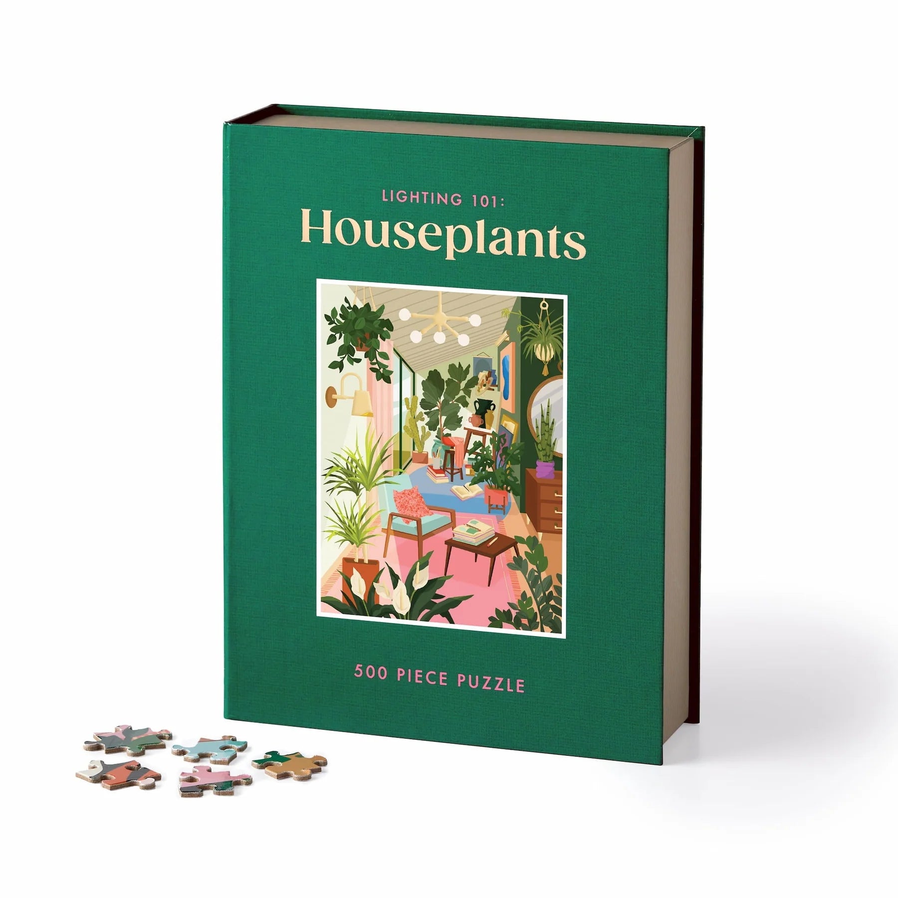 Galison | 500pc Puzzle - Lighting 101: Houseplants Book Puzzle