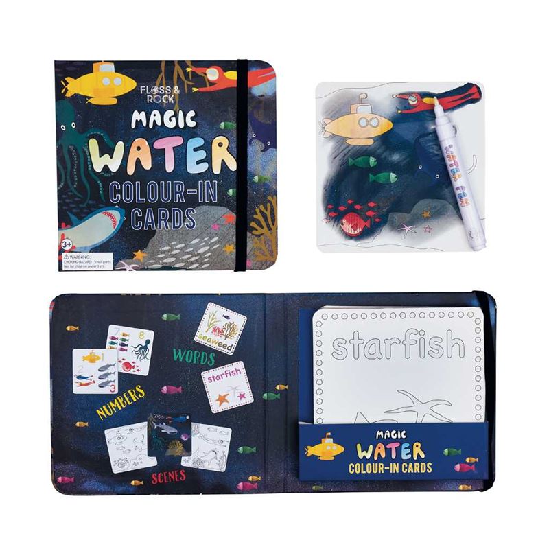 Floss & Rock | Magic Water Colour-in-Cards - Deep Sea