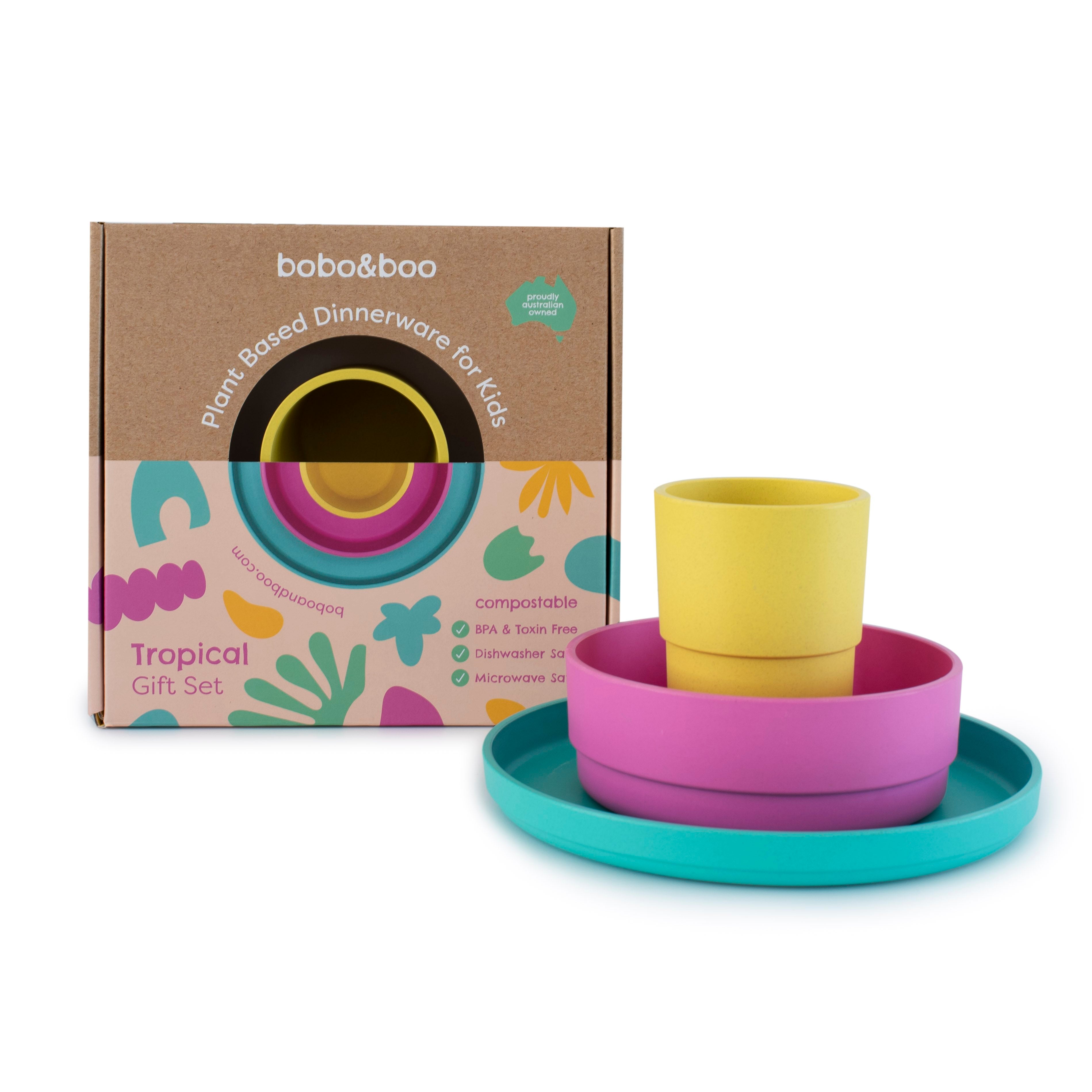 bobo & boo | Plant-Based Dinnerware Set – Tropical