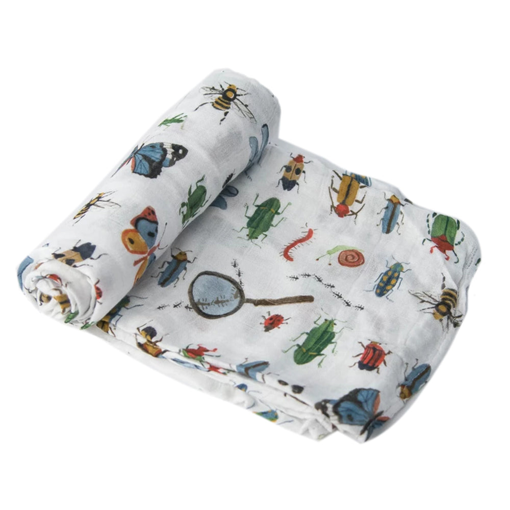 Little Unicorn | Deluxe Muslin Swaddle - Bugs