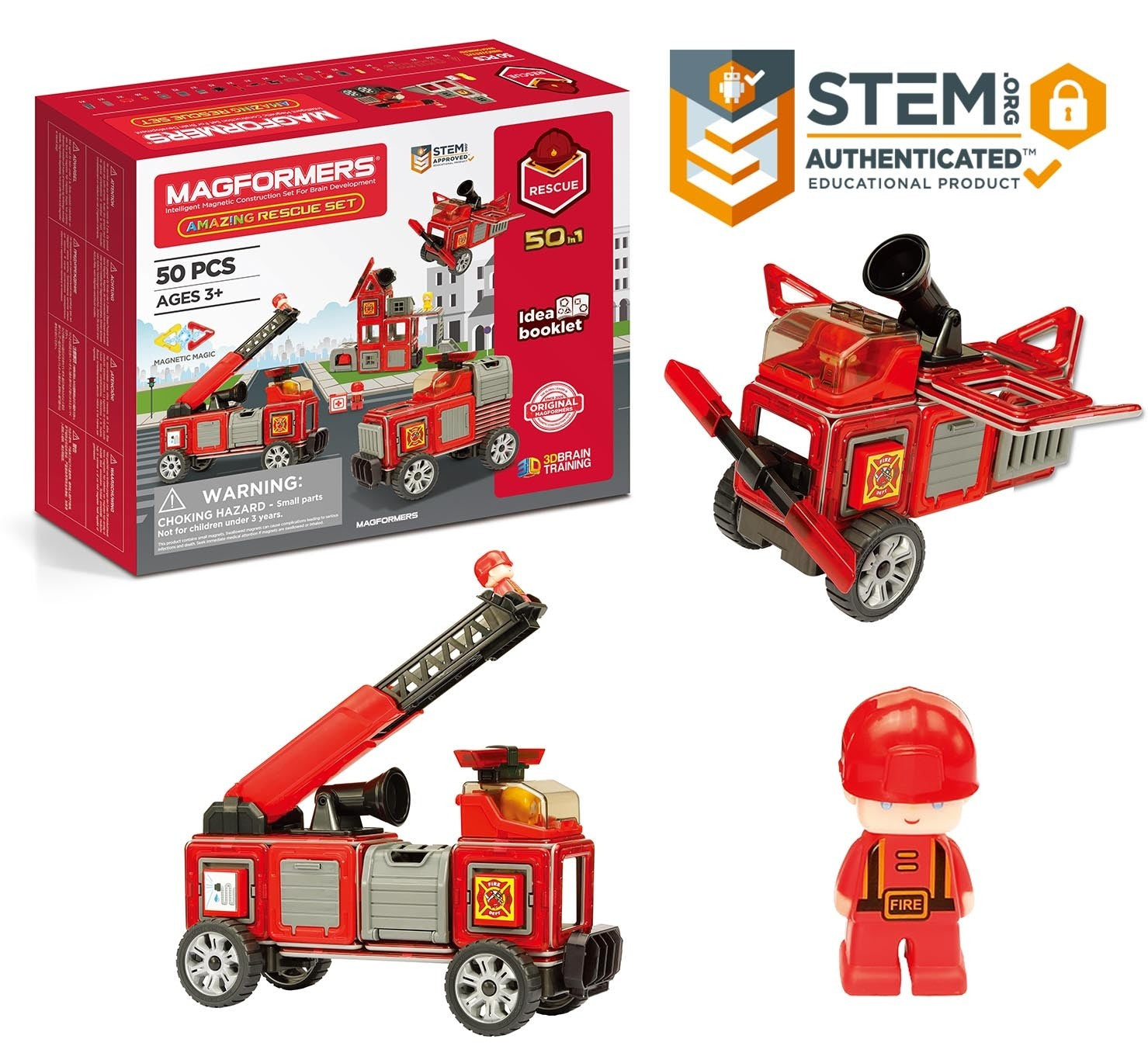 Magformers | Amazing Rescue Set - 50 Piece Set