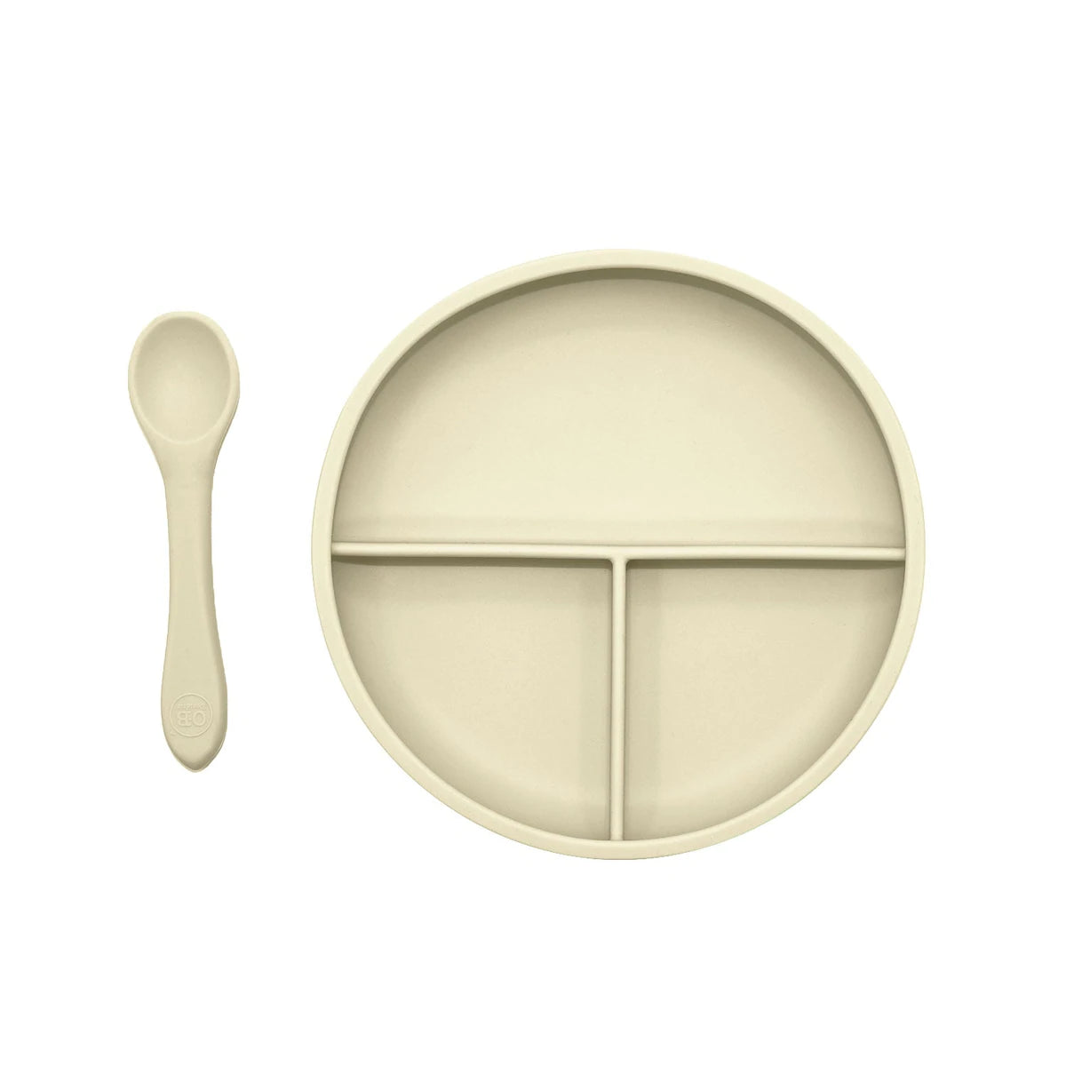 O.B Design | Silicone Suction Divider Plate & Spoon Set