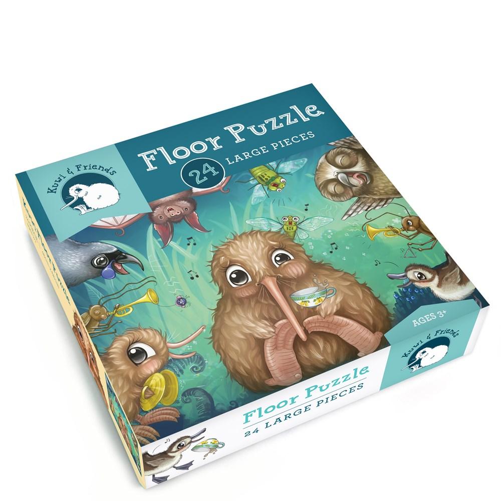 Kuwi's Rowdy Crowd Floor Puzzle - 24 piece