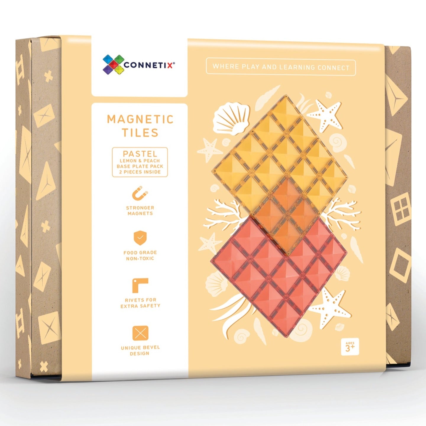 CONNETIX | Base Plate Pack - Lemon & Peach 2pc