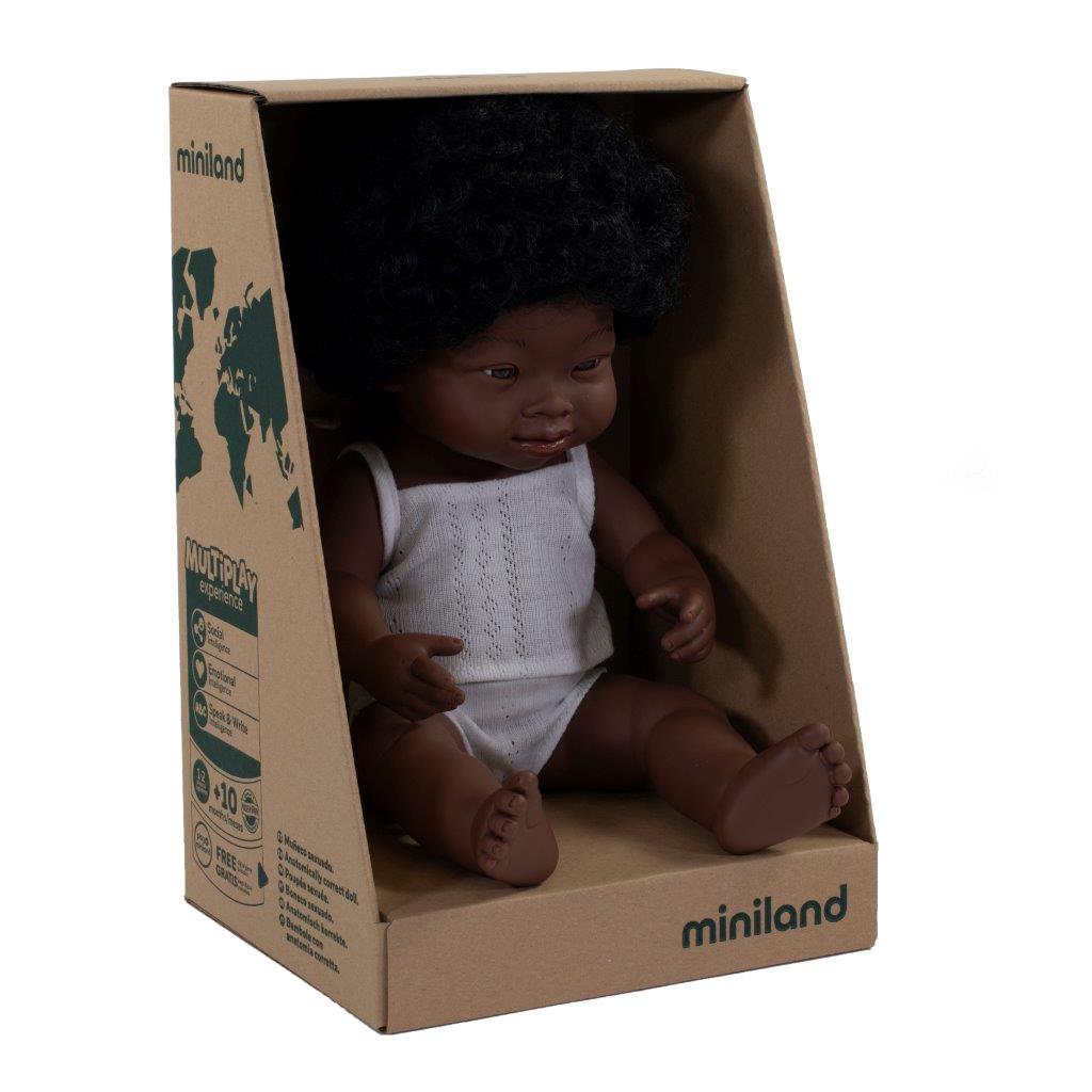 Miniland | African Girl Down Syndrome - 38cm