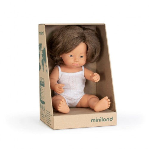 Miniland | Caucasian Girl Down Syndrome - 38cm