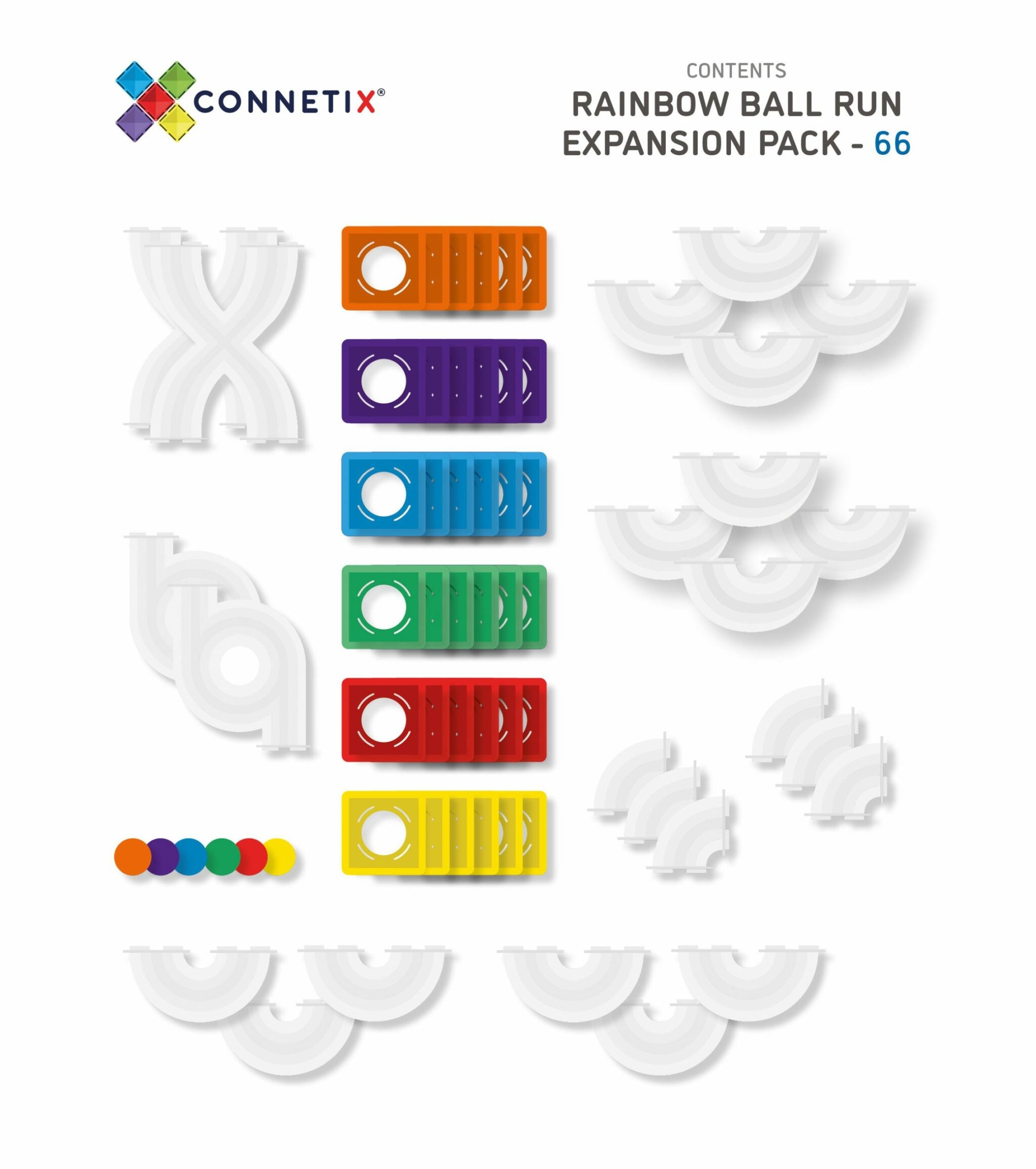 Connetix | Rainbow Ball Run Expansion Pack - 66pc