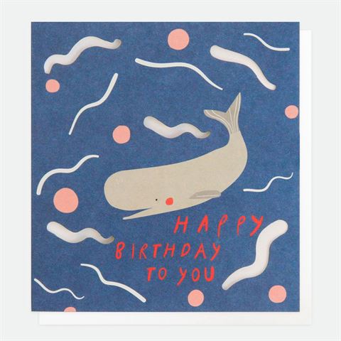 Birthday Card - Whale