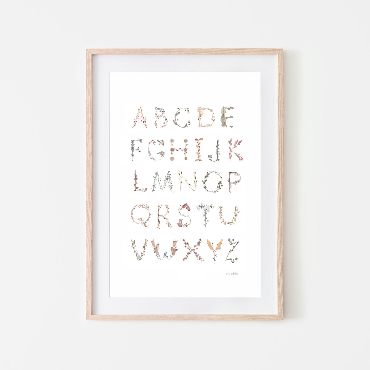 Mushie | Alphabet Floral Poster