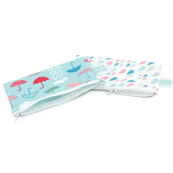 Bumkins | Small Snack Bag - Clouds & Raindrops 2pk