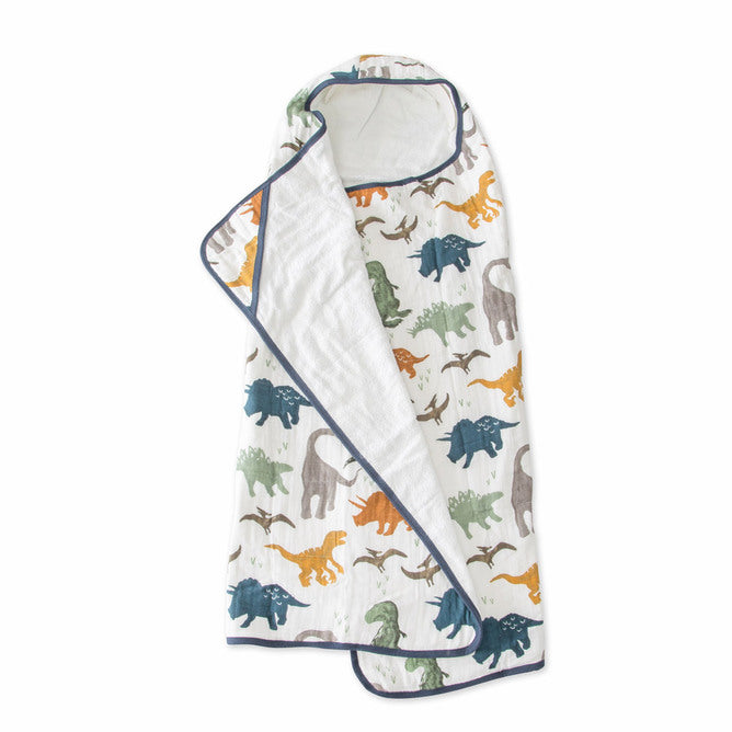 Little Unicorn | Big Kid Hooded Towel - Dino Friends