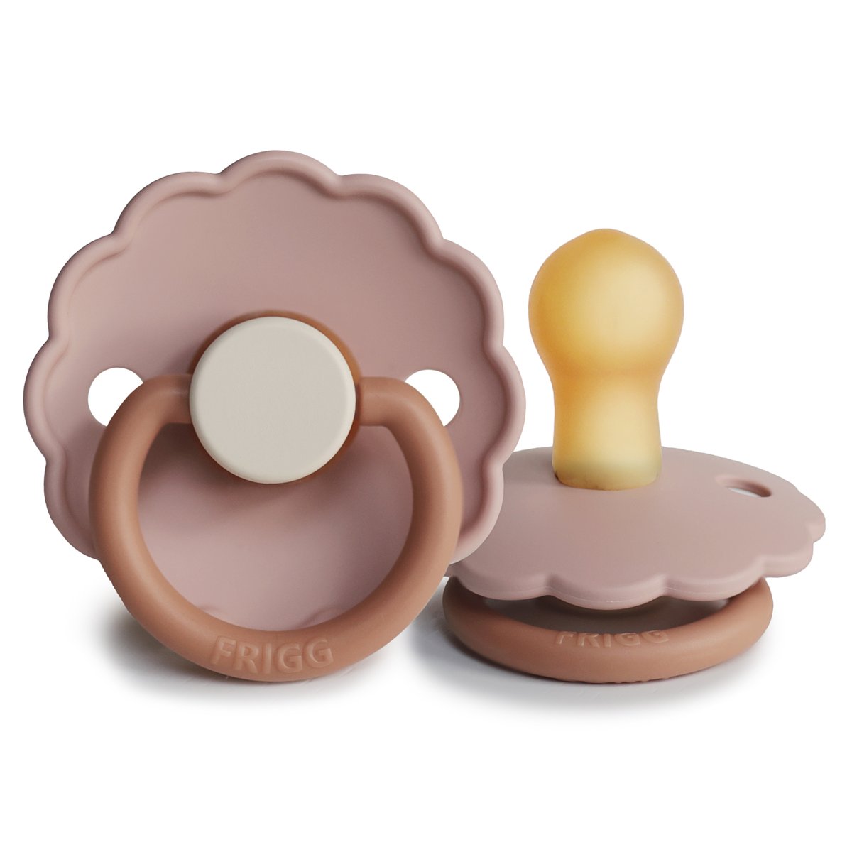 Frigg | Daisy Natural Rubber Dummie - Biscuit
