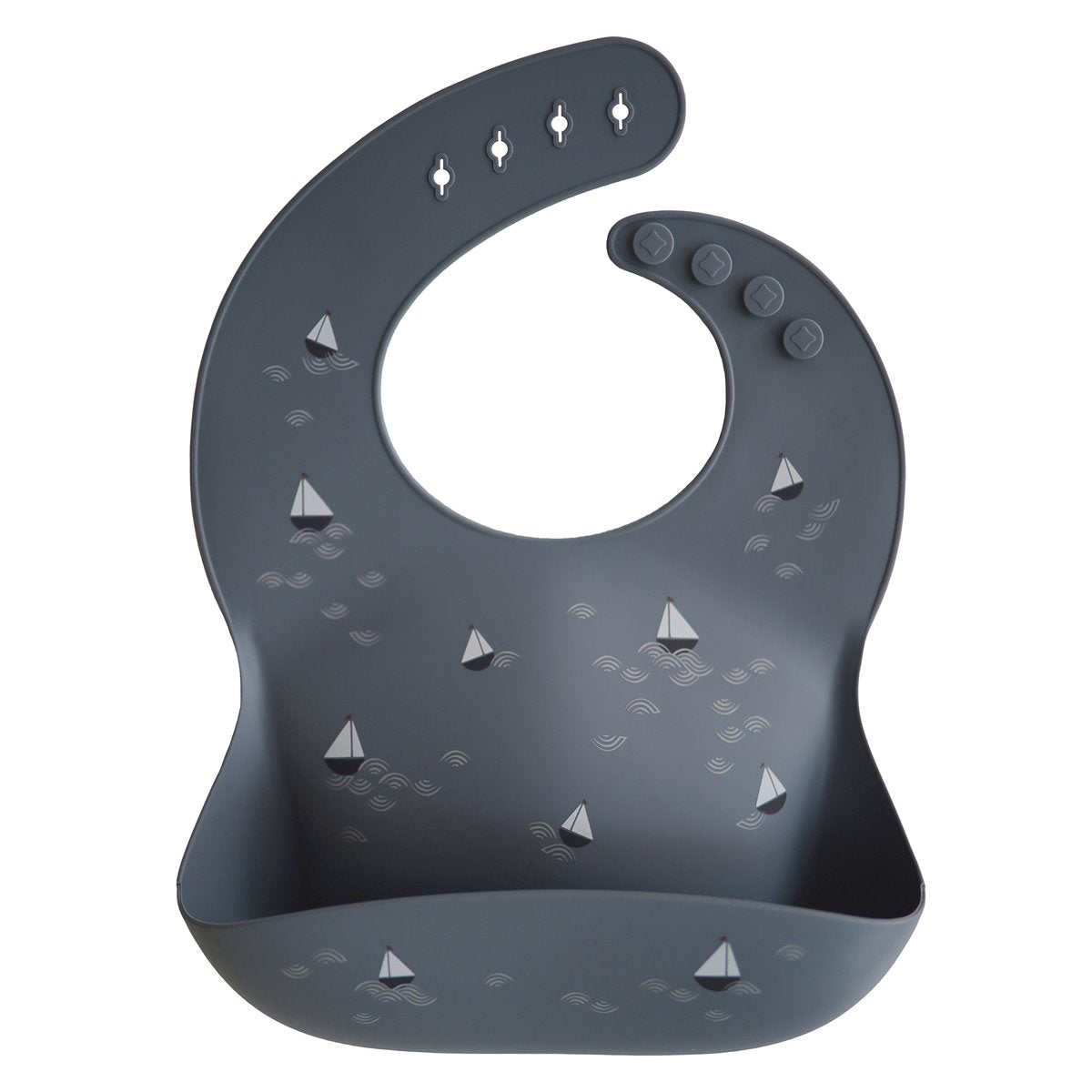 Mushie | Silicone Baby Bib - Boats