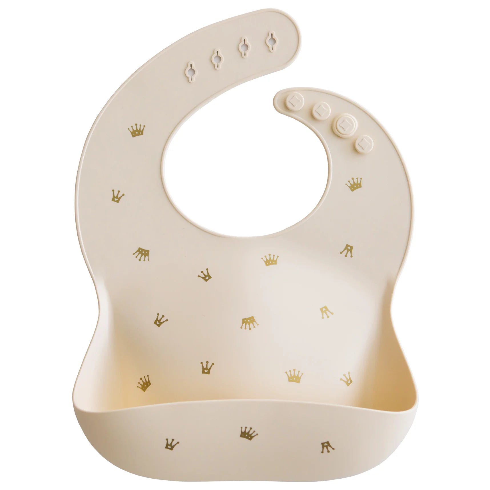 Mushie | Silicone Baby Bib - Crowns