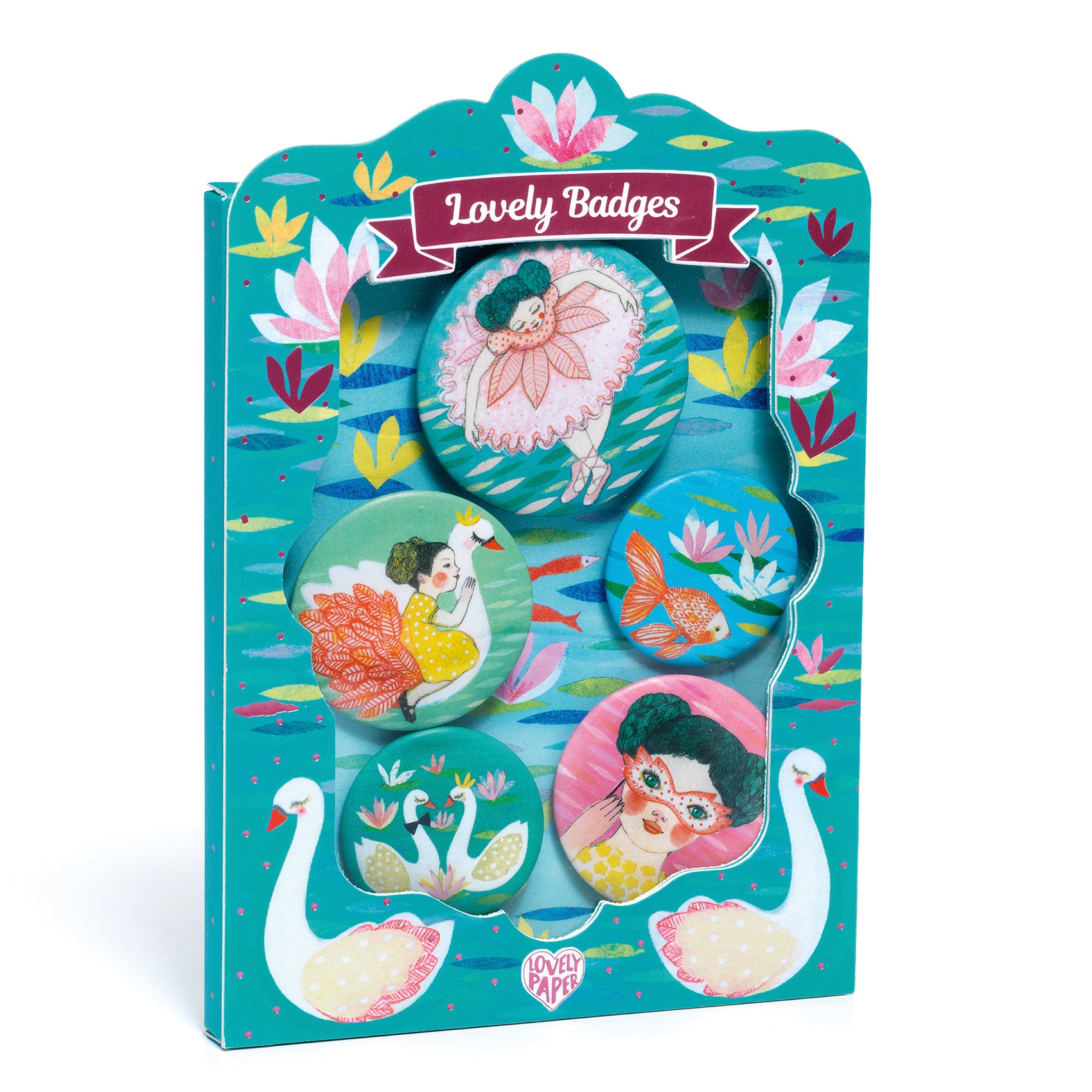 Djeco | Lovely Badges 5pk - Ballerina