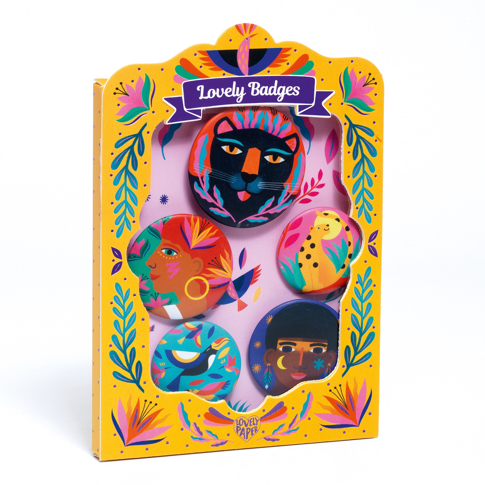 Djeco | Lovely Badges 5pk - Wild
