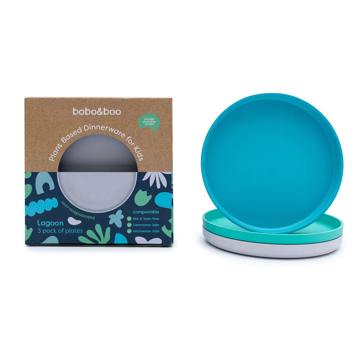 bobo & boo | Plant-Based Plate Set – Lagoon