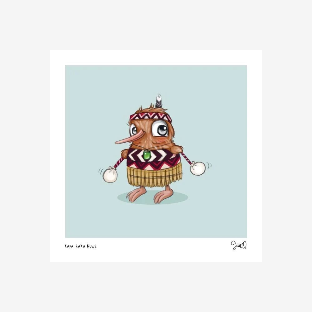 Illustrated Kat | Print - Kapa Haka Kiwi