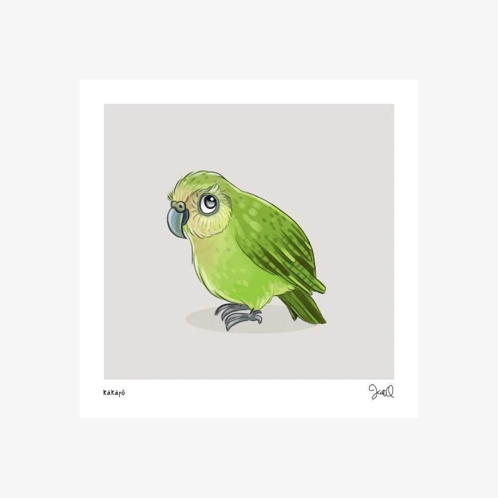 Illustrated Kat | Print - Kākāpō