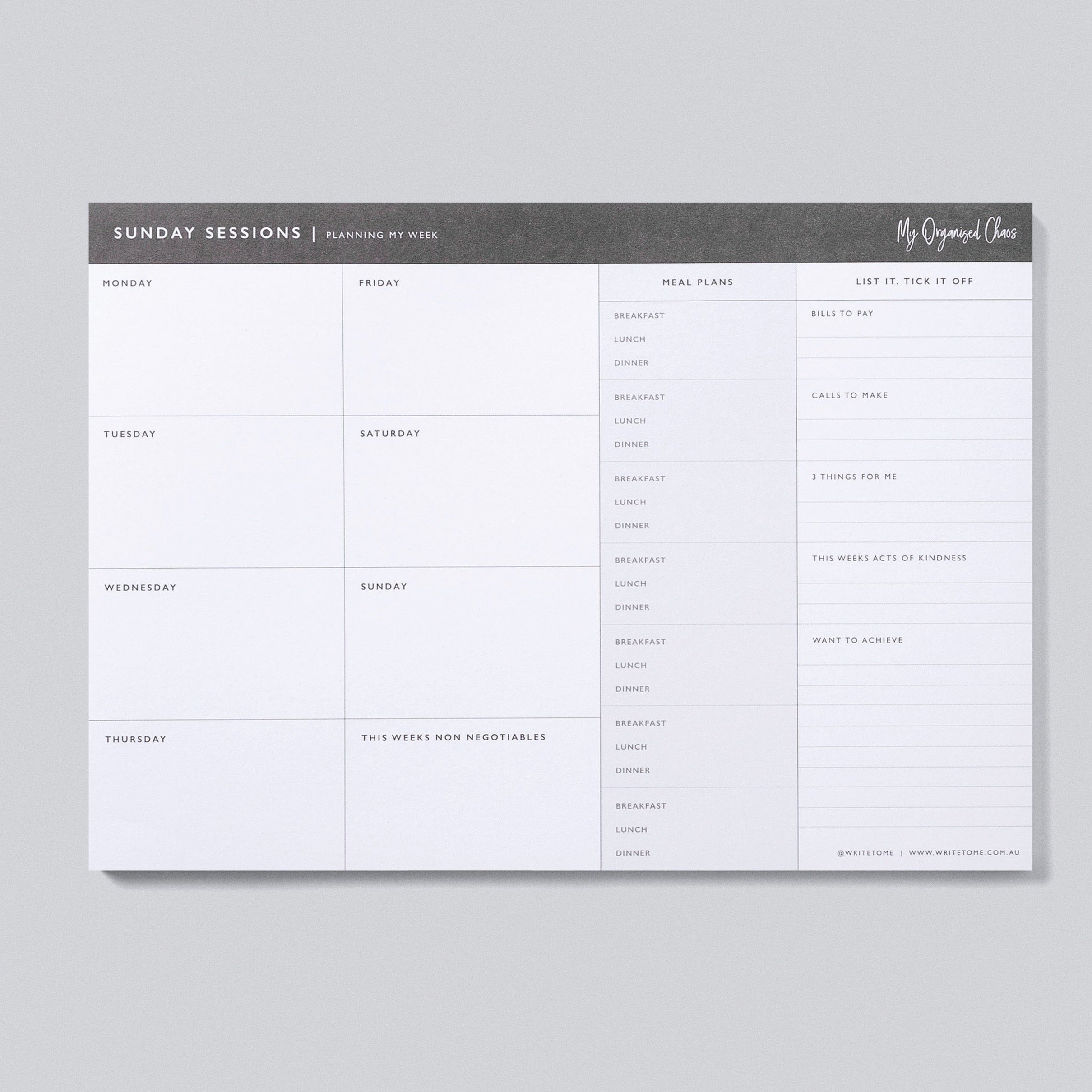 Write to Me | Sunday Sessions. Planning My Week