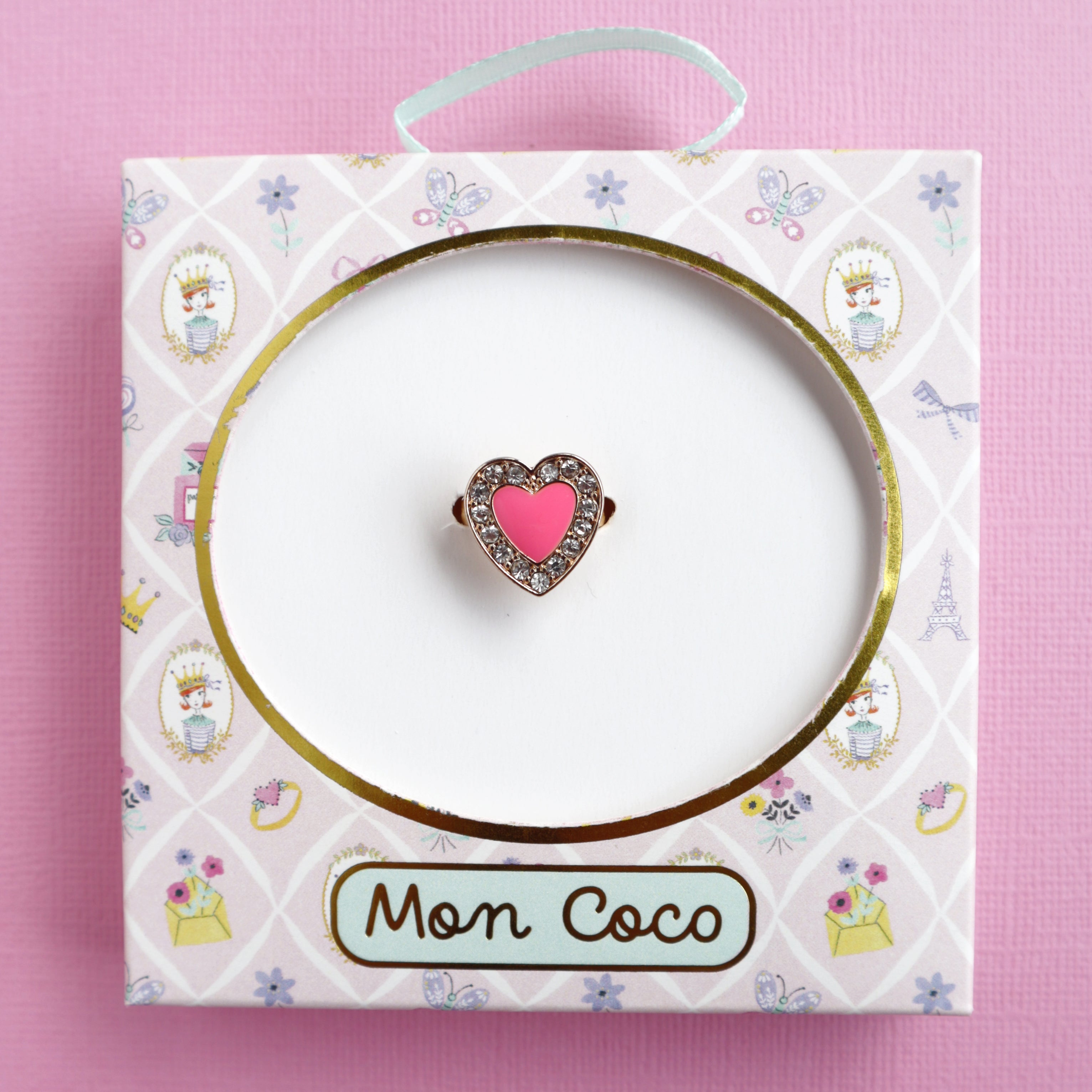 Mon Coco | Adjustable Ring - Bling Heart