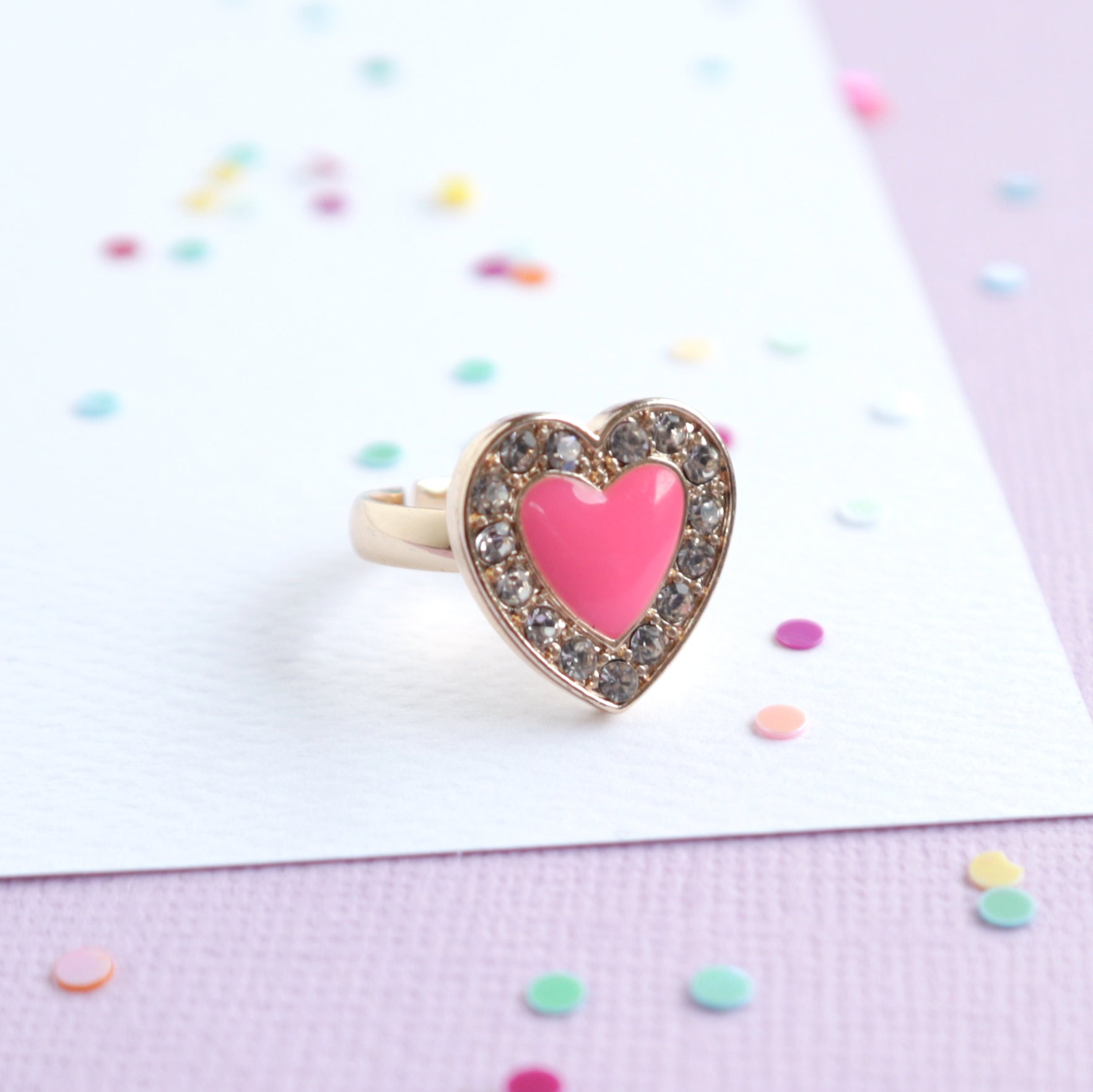 Mon Coco | Adjustable Ring - Bling Heart