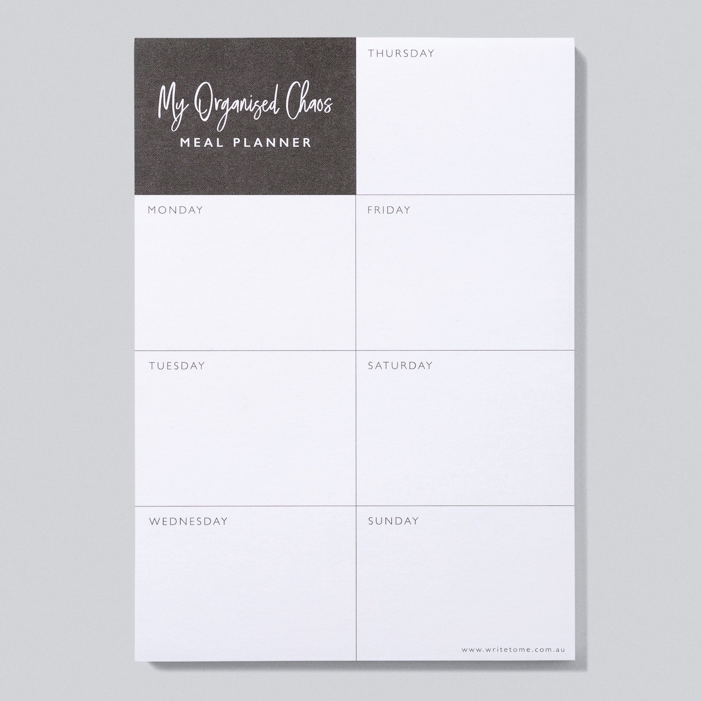 Write to Me | Meal Planner. My Organised Chaos