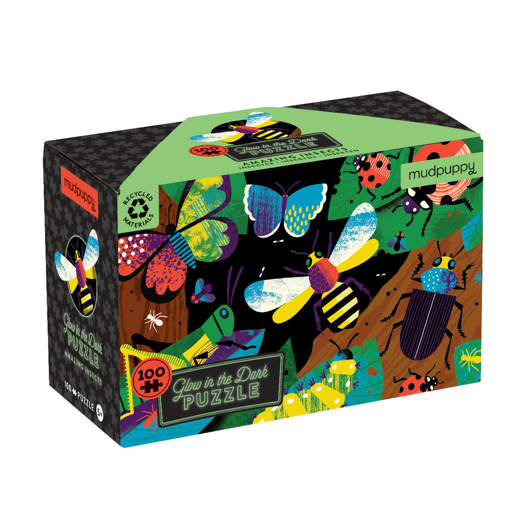 Mud Puppy | 100pc Glow in the Dark Puzzle - Amazing Insects