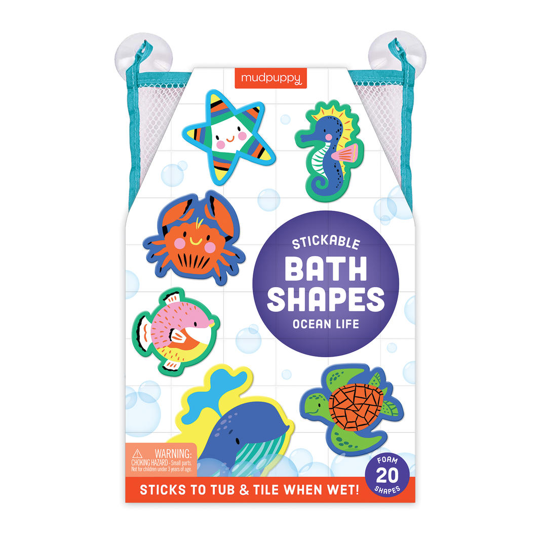Mud Puppy | Stickable Foam Bath Shapes - Ocean Life
