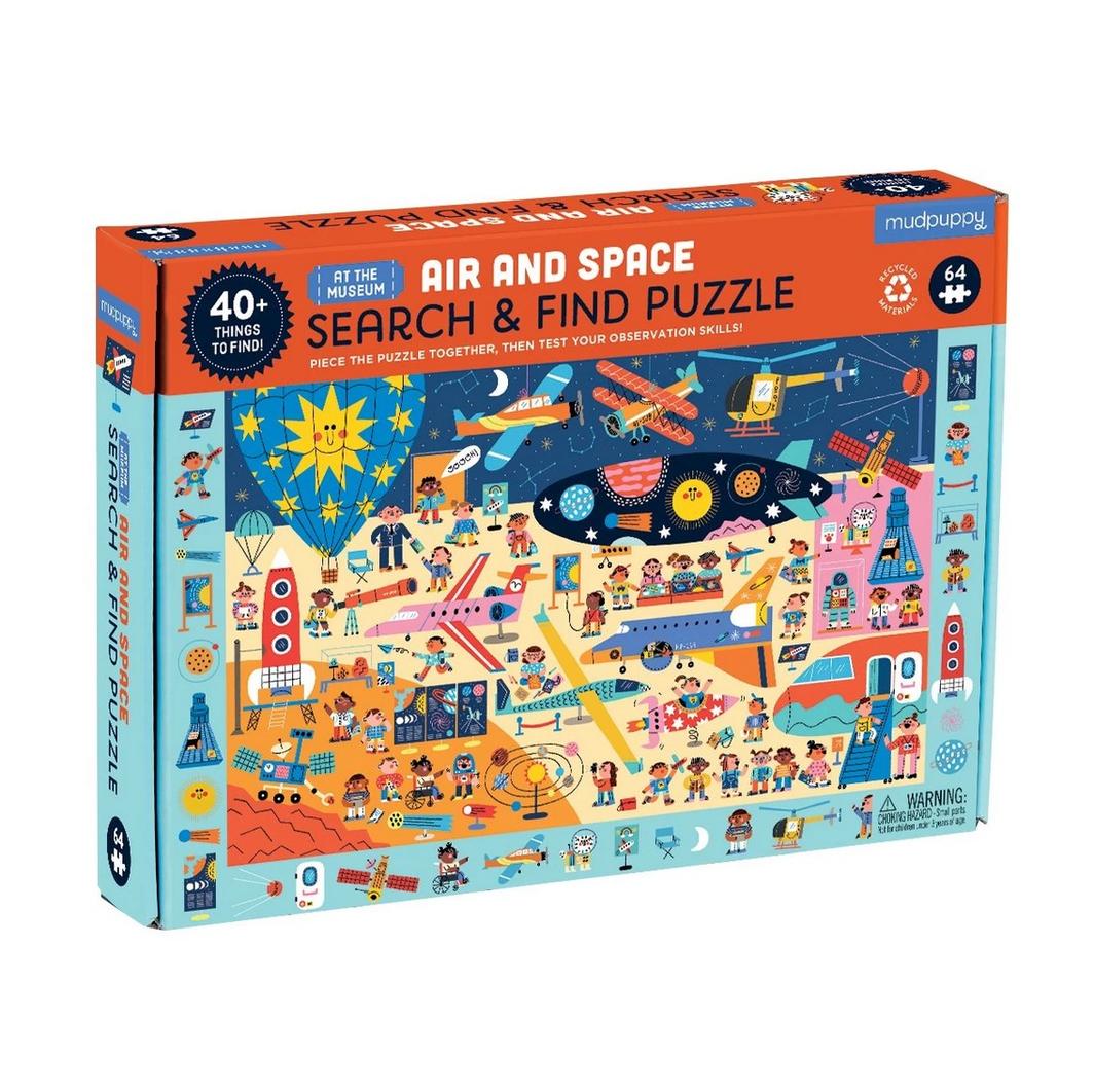 Mud Puppy | Search & Find Puzzle 64pc - Air & Space Museum