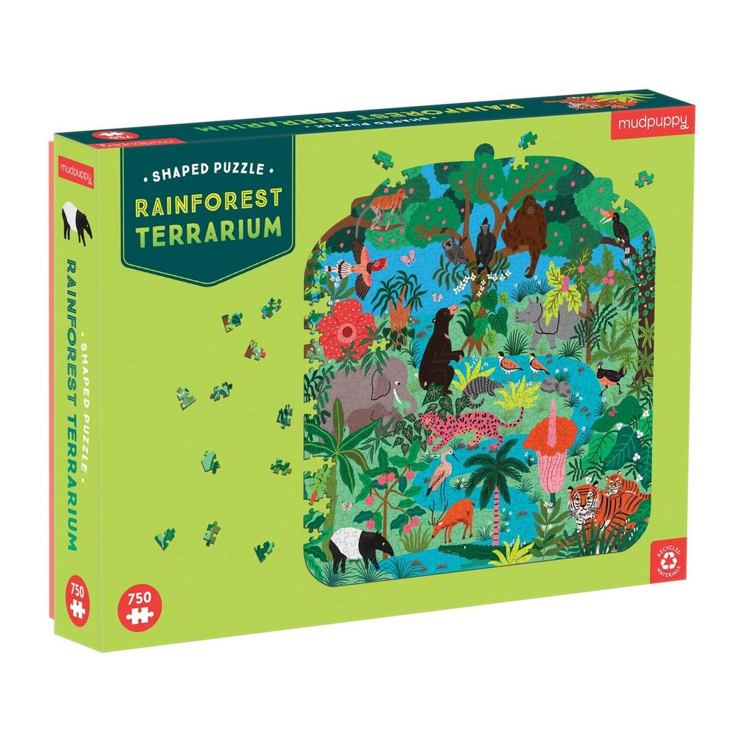 Mud Puppy | Terrarium 750pc Shaped Puzzle - Rainforest