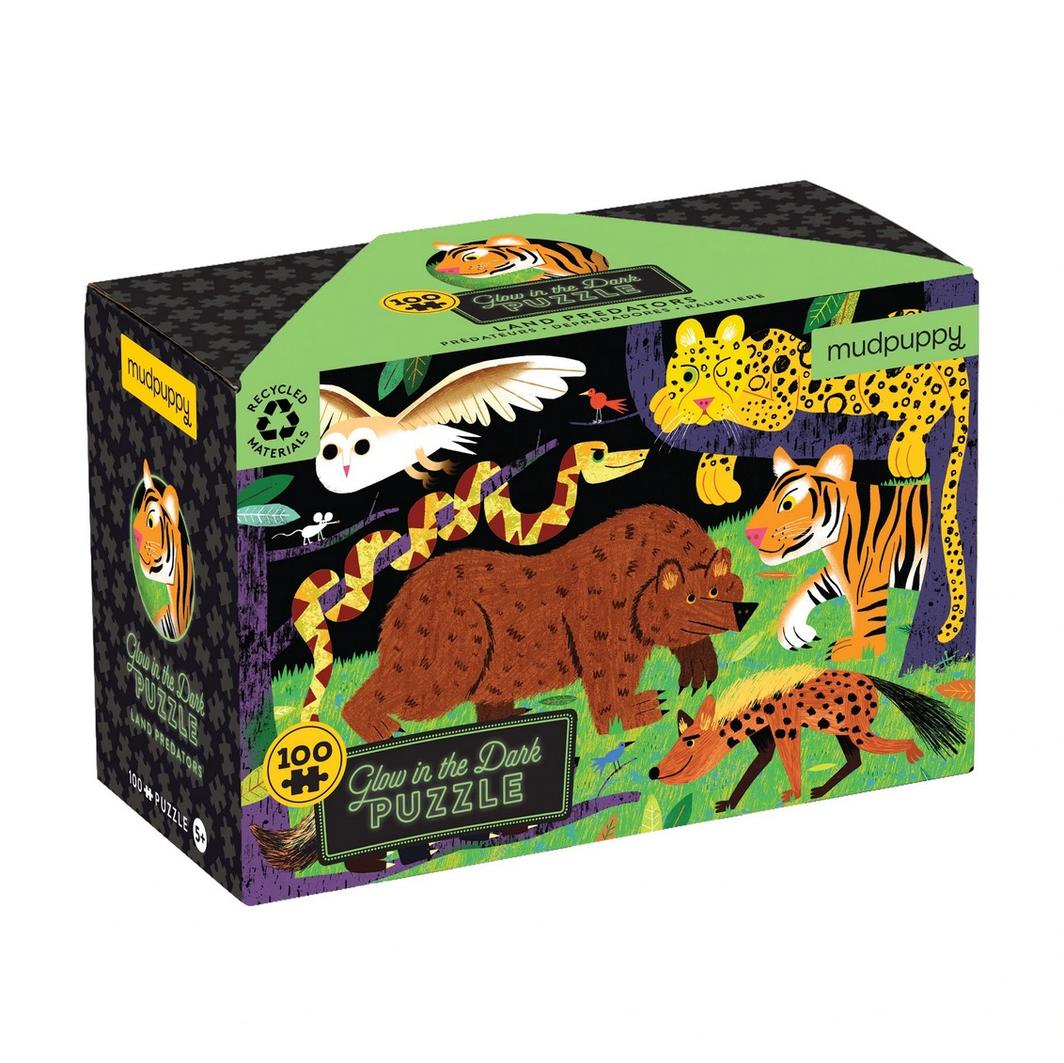 Mud Puppy | 100pc Glow in the Dark Puzzle - Land Predators