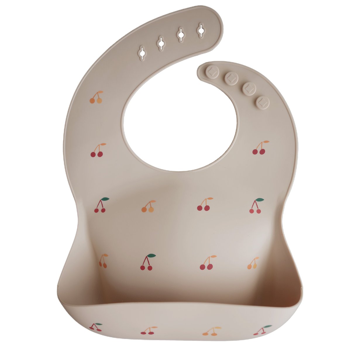 Mushie | Silicone Baby Bib - Cherries