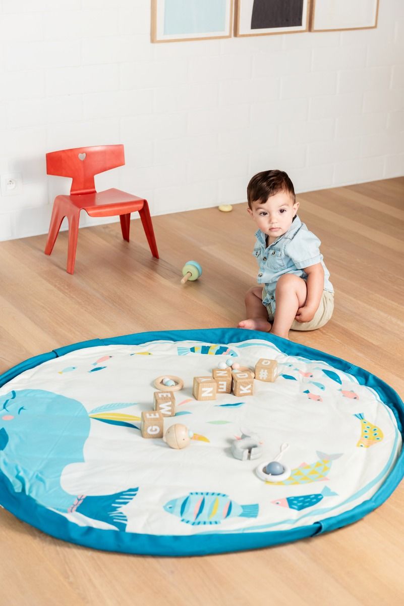 Play & Go | Soft Toy Storage Bag & Play Mat - Whale