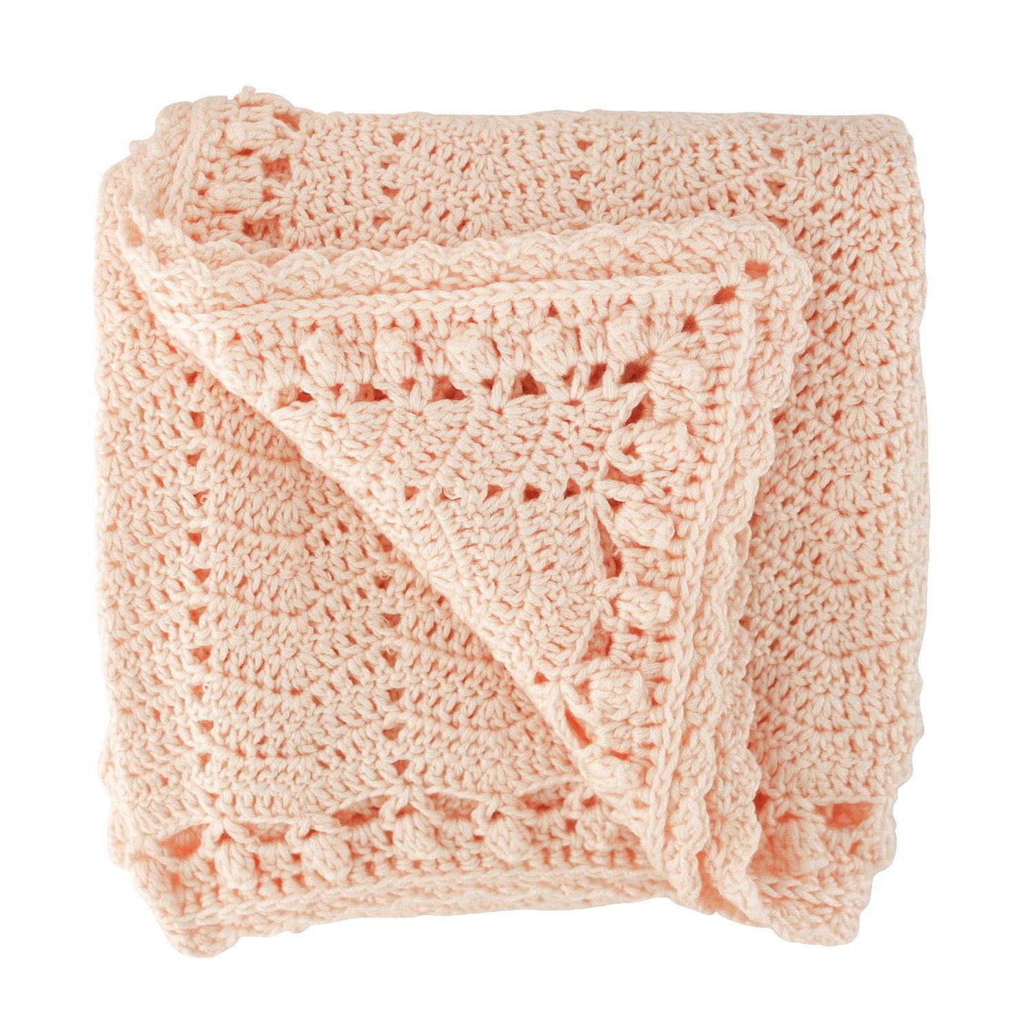 O.B Design | Crocheted Baby Blanket - Peach