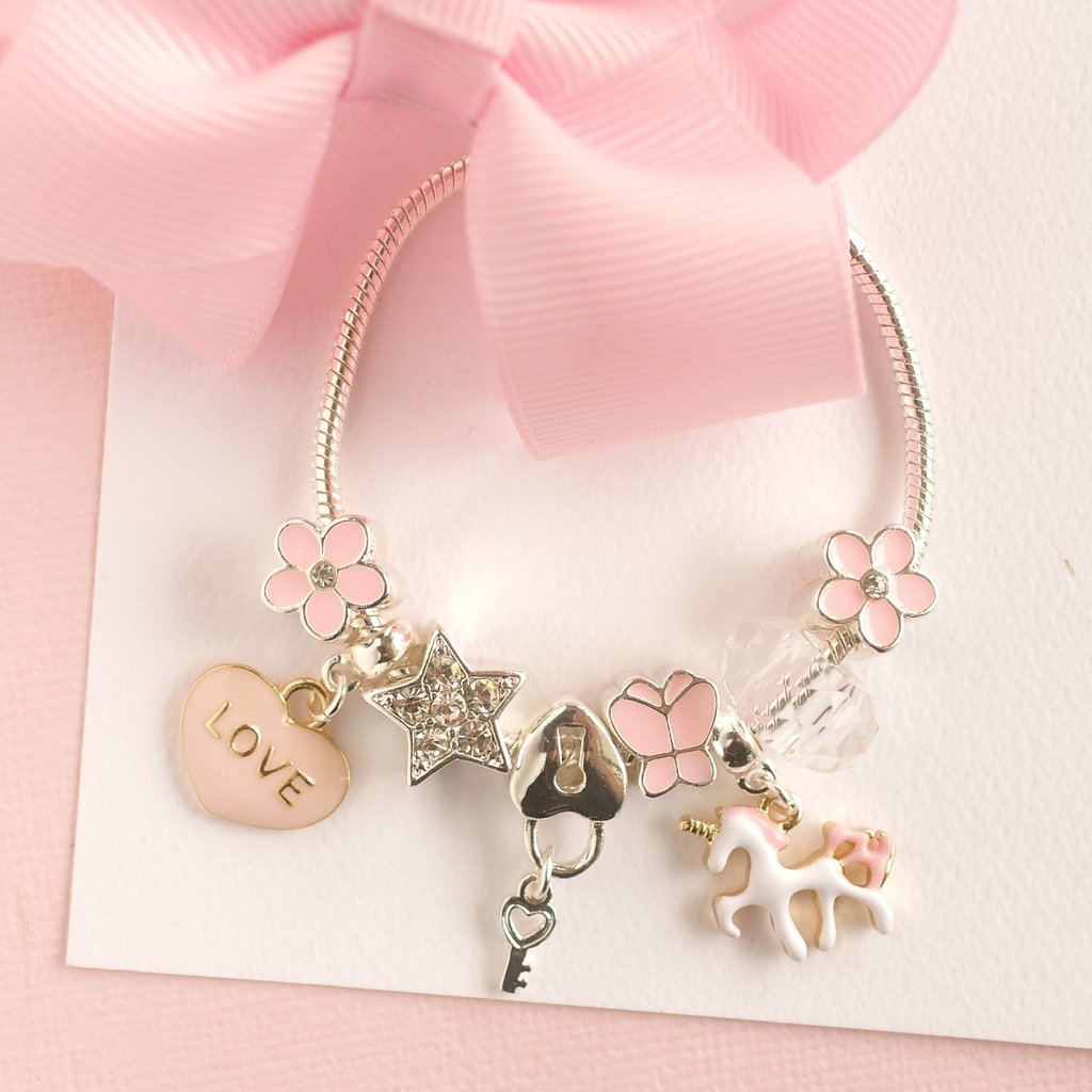 Lauren Hinkley | Pink Unicorn Charm Bracelet