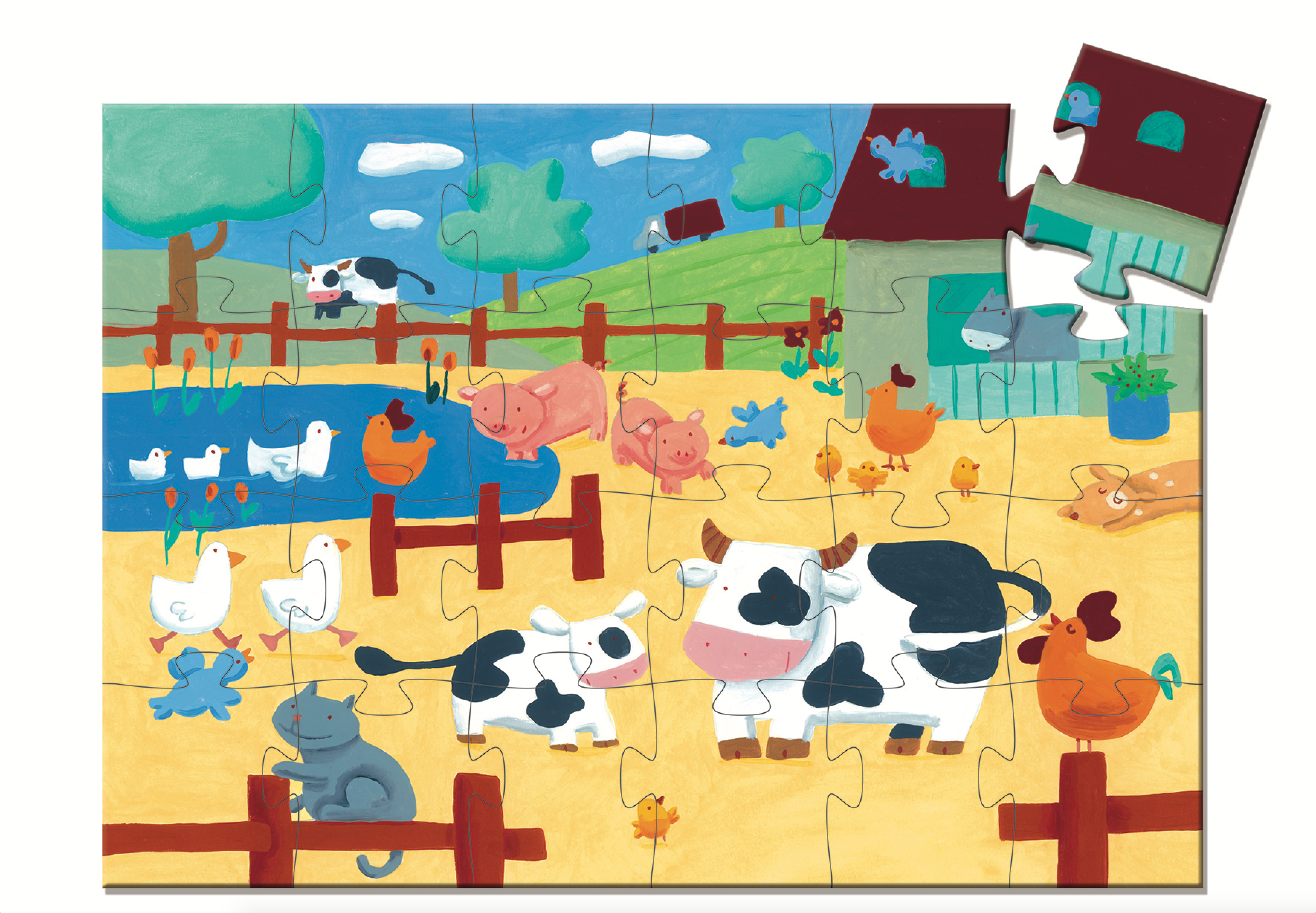 Djeco | The Cows on the Farm - 24pc Puzzle