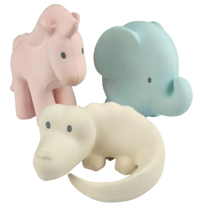 Tikiri | Rubber Bath Toy Set - Marshmallow