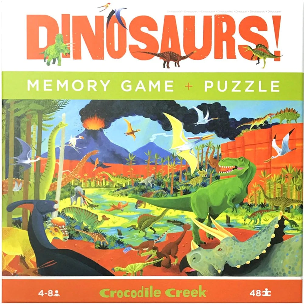 Crocodile Creek | Memory Game & 48pc Puzzle - Dinosaurs