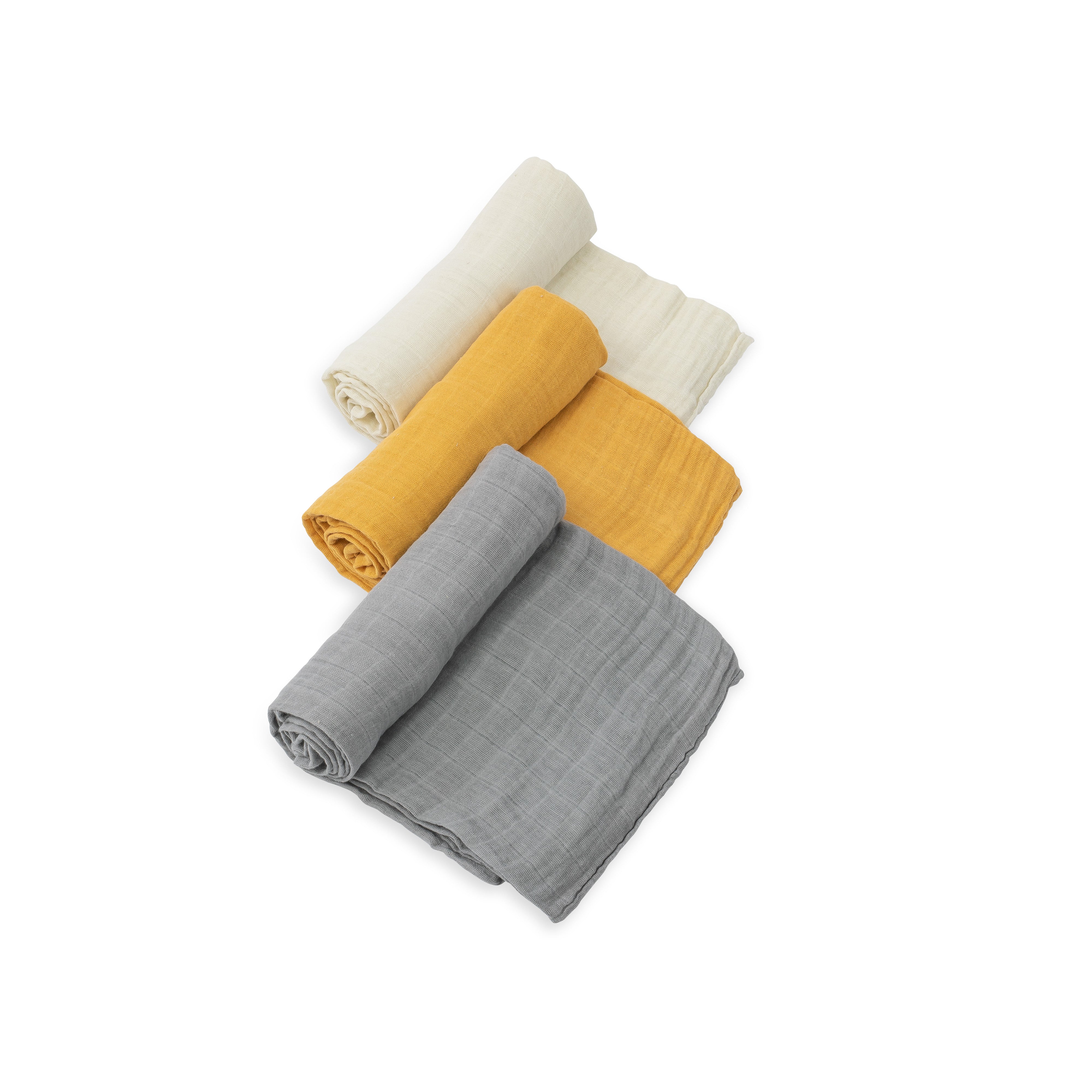 Little Unicorn | Cotton Muslin Swaddle - Mustard 3pk