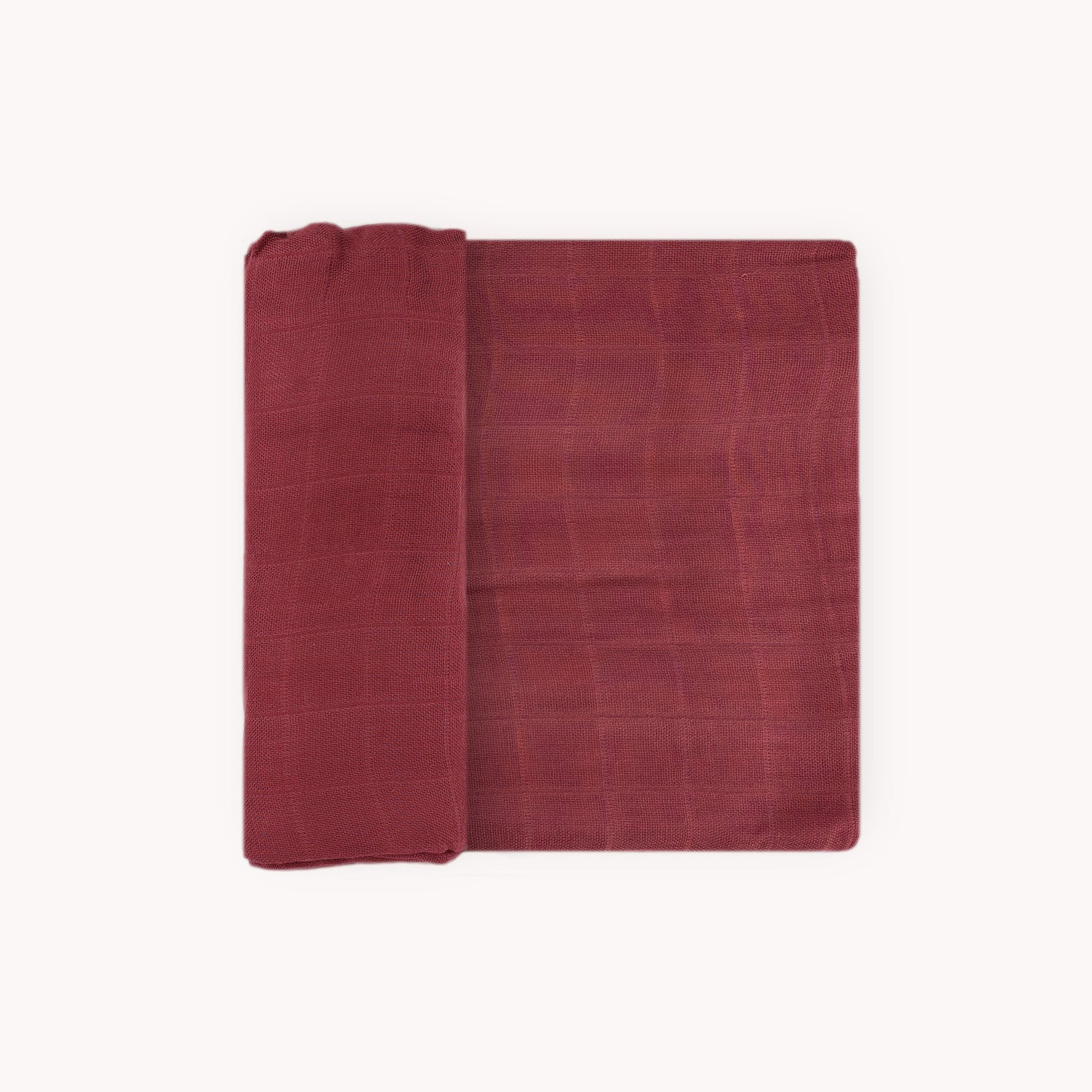 Little Unicorn | Deluxe Muslin Swaddle - Dusty Maroon