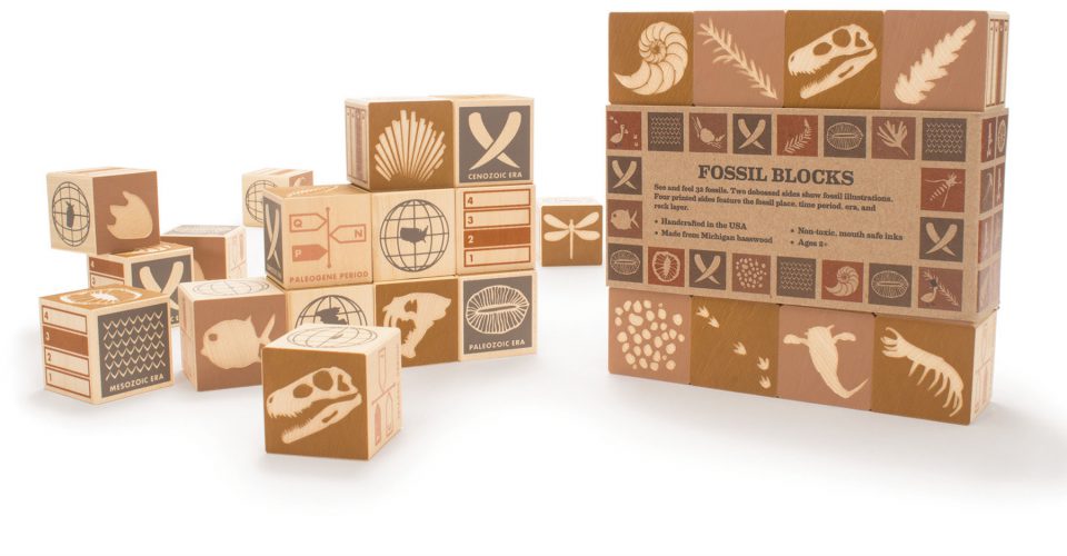 Wooden Blocks | Fossils - 16pc